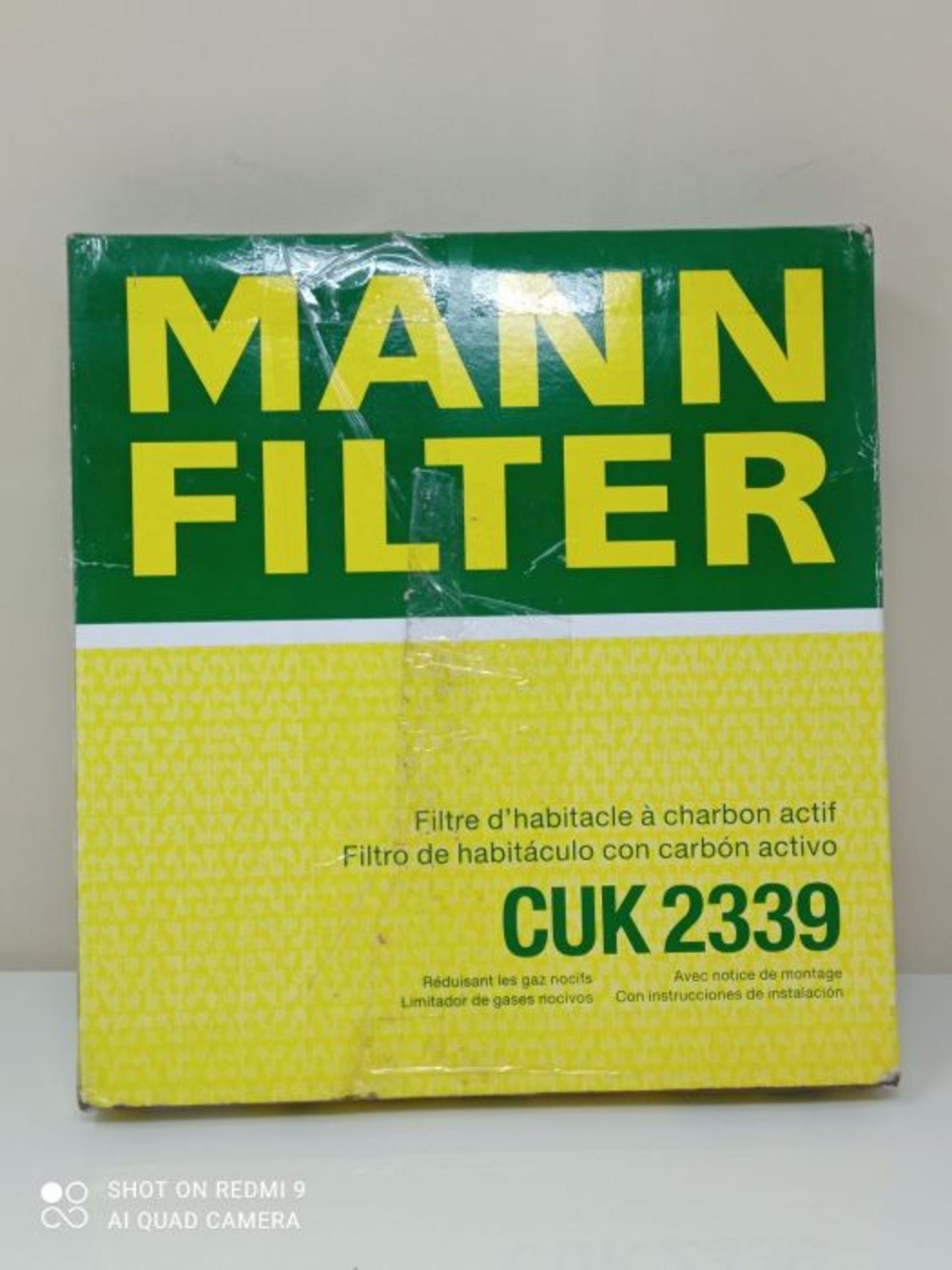 [CRACKED] Original MANN-FILTER Interior Filter CUK 2339  Pollen filter with active - Image 2 of 3