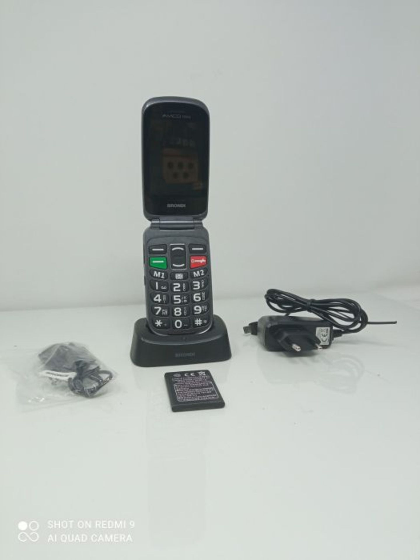 RRP £66.00 Brondi Amico Fedele, Telefono cellulare GSM per anziani con tasti grandi, tasto SOS e - Image 3 of 3