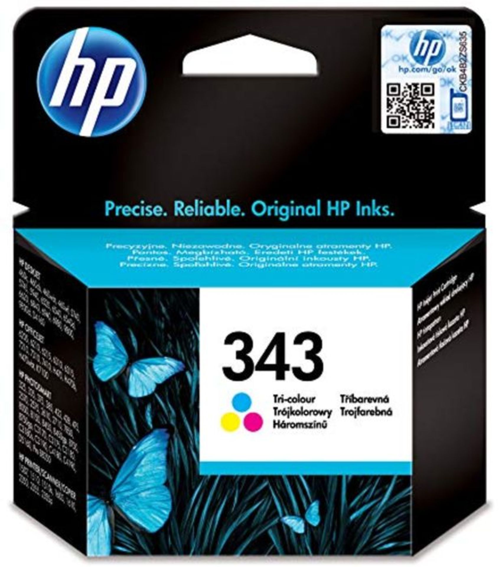 HP C8766EE 343 Original Ink Cartridge, Tri-color, Single Pack