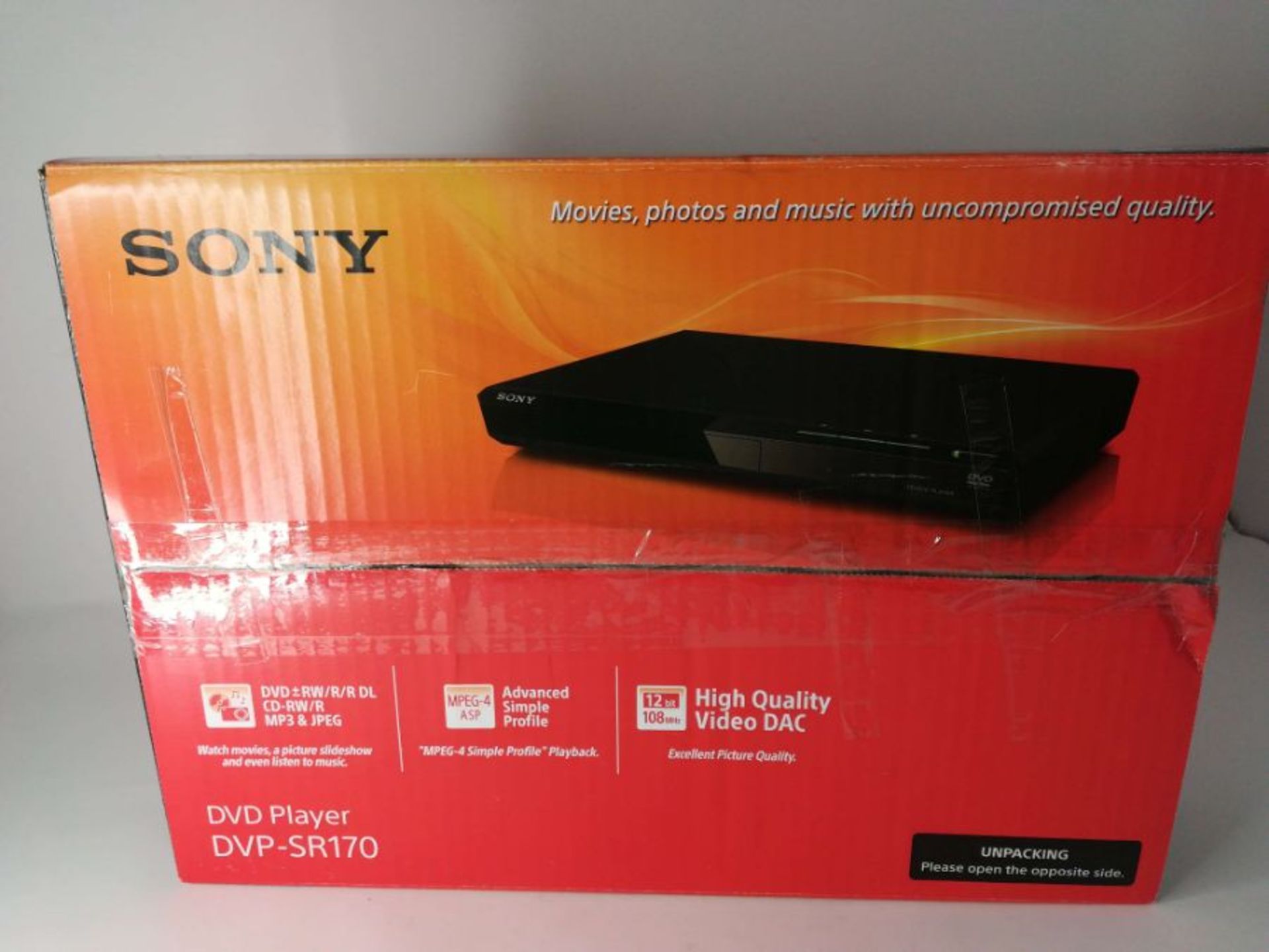 Sony DVP-SR170 DVD Player, Scart Only (No HDMI Port), Black - Image 2 of 2