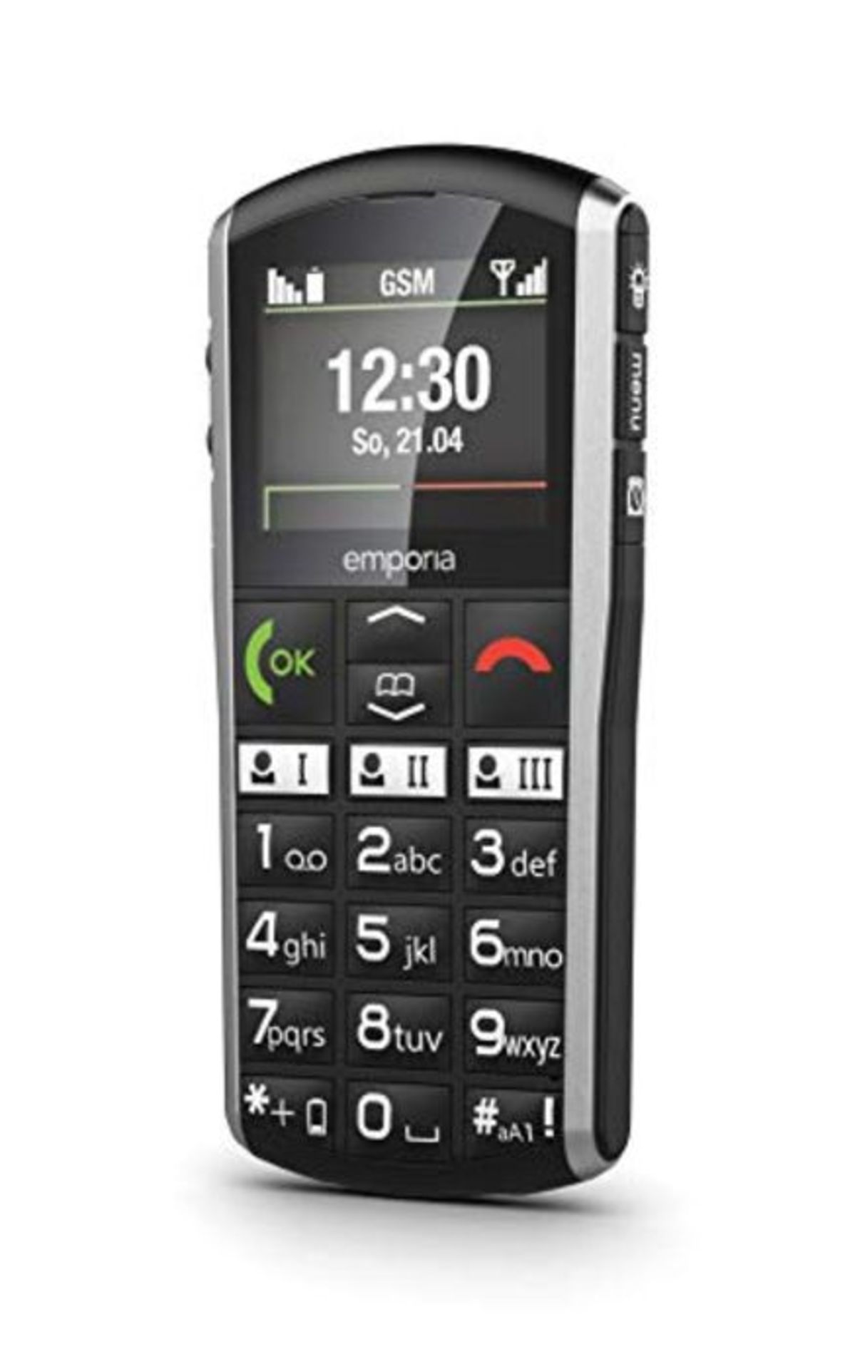 RRP £52.00 Emporia SiMPLiCiTY 5.08 cm (2") 90 g Black, Silver Senior phone SiMPLiCiTY, Bar, Singl