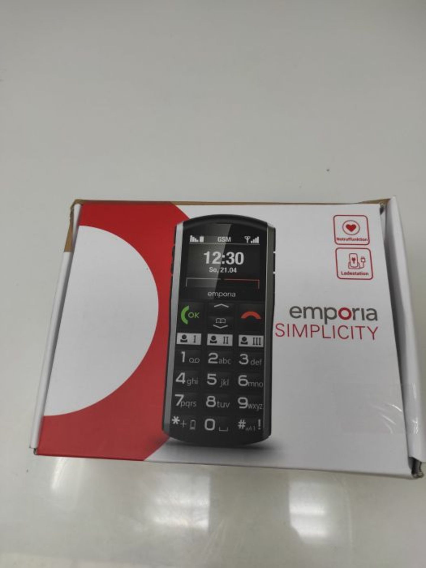 RRP £52.00 Emporia SiMPLiCiTY 5.08 cm (2") 90 g Black, Silver Senior phone SiMPLiCiTY, Bar, Singl - Image 2 of 3