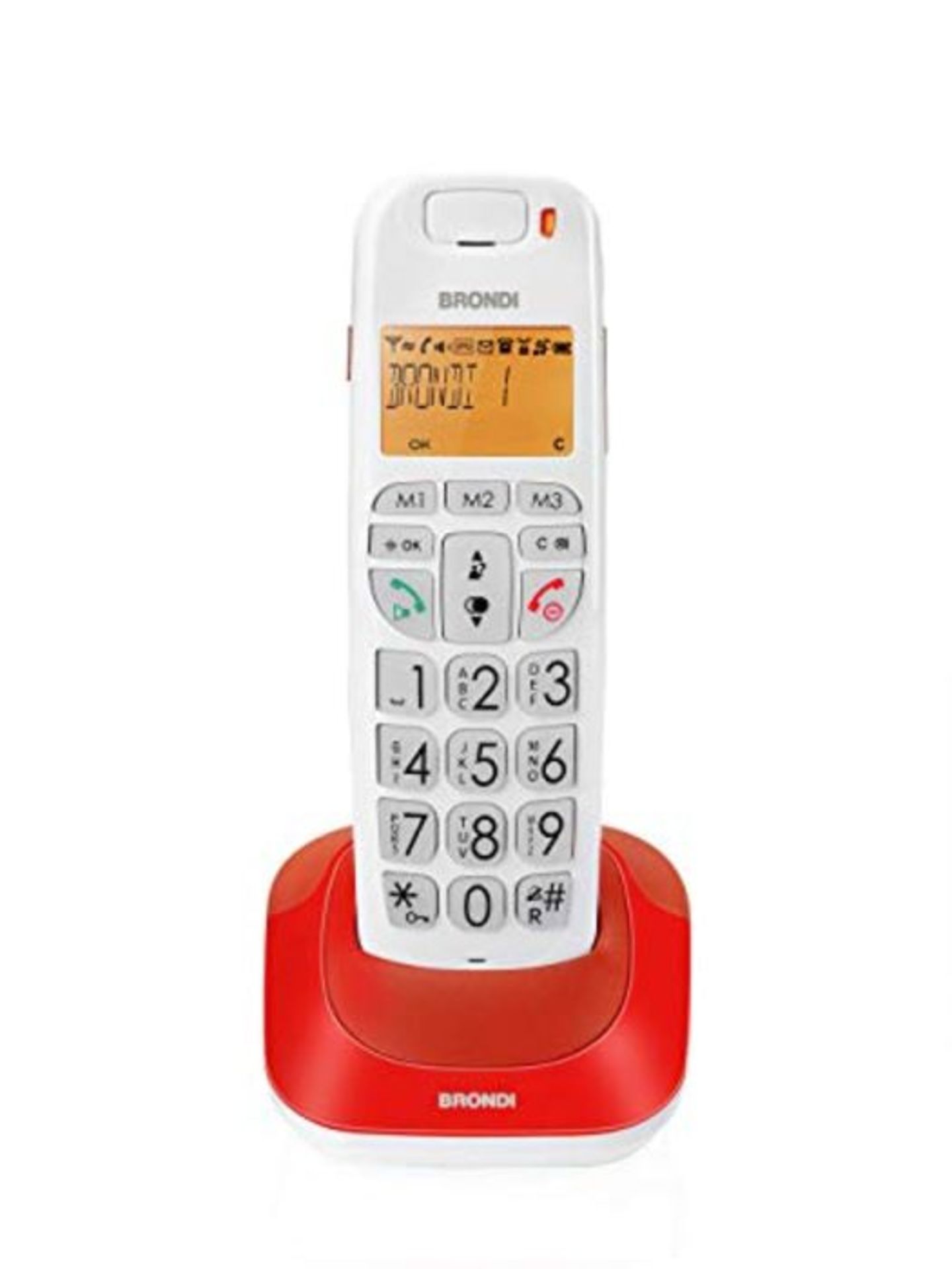 BRONDI Bravo Bright Telefono Cordless, Rosso