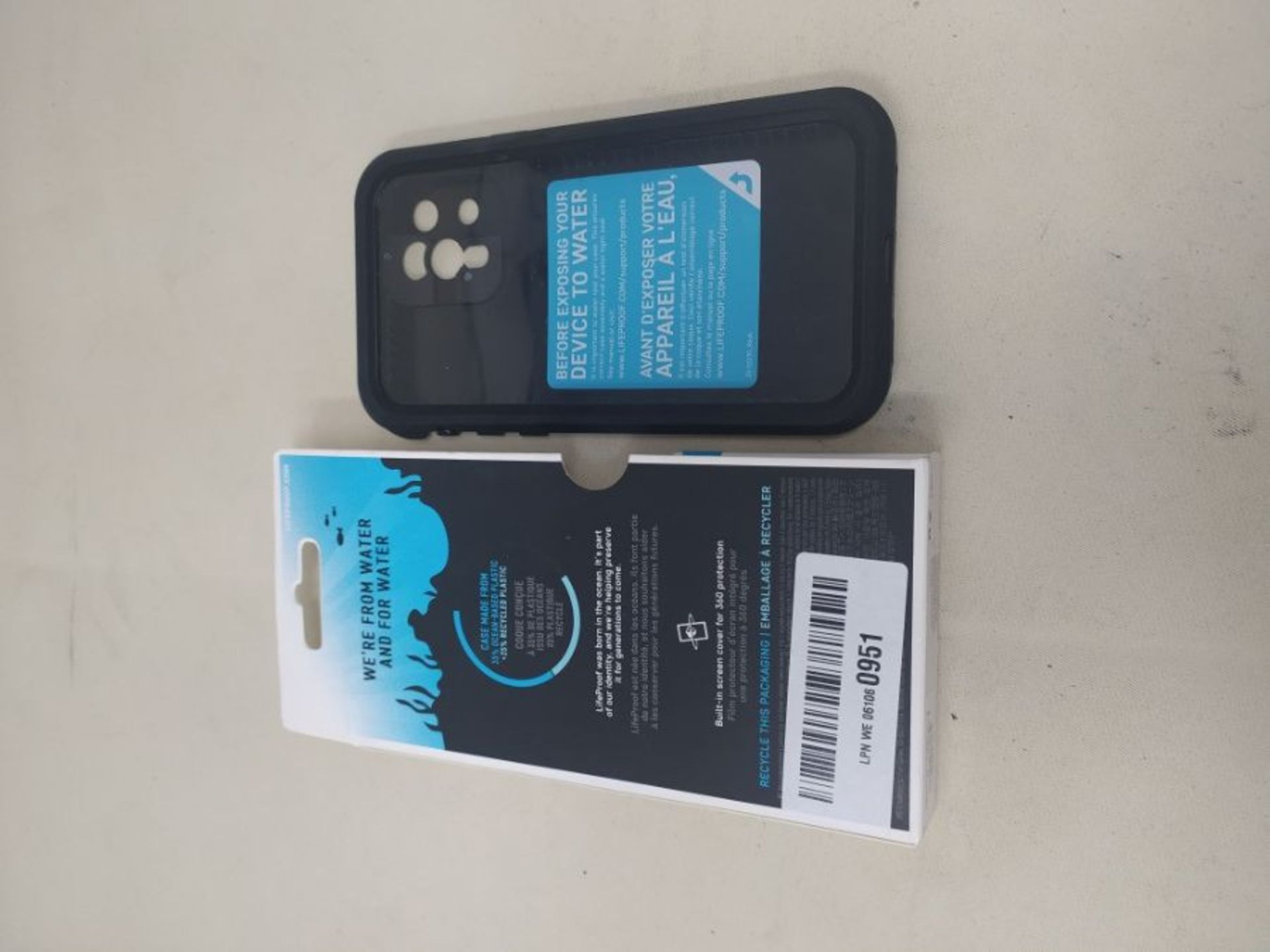 RRP £69.00 LifeProof for iPhone 12 Pro, Waterproof Drop Protective Case, Fre Series, Black - Image 2 of 2