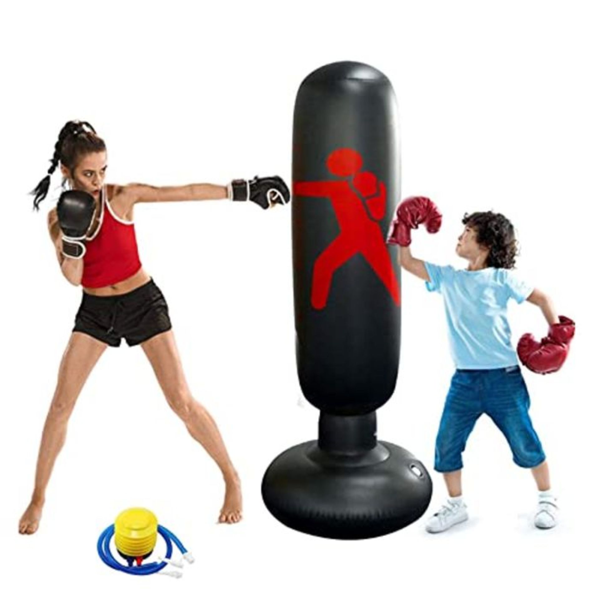 Standing Punch Bag for Children Adults, Fitness Inflatable Punch Column Tumbler, for P