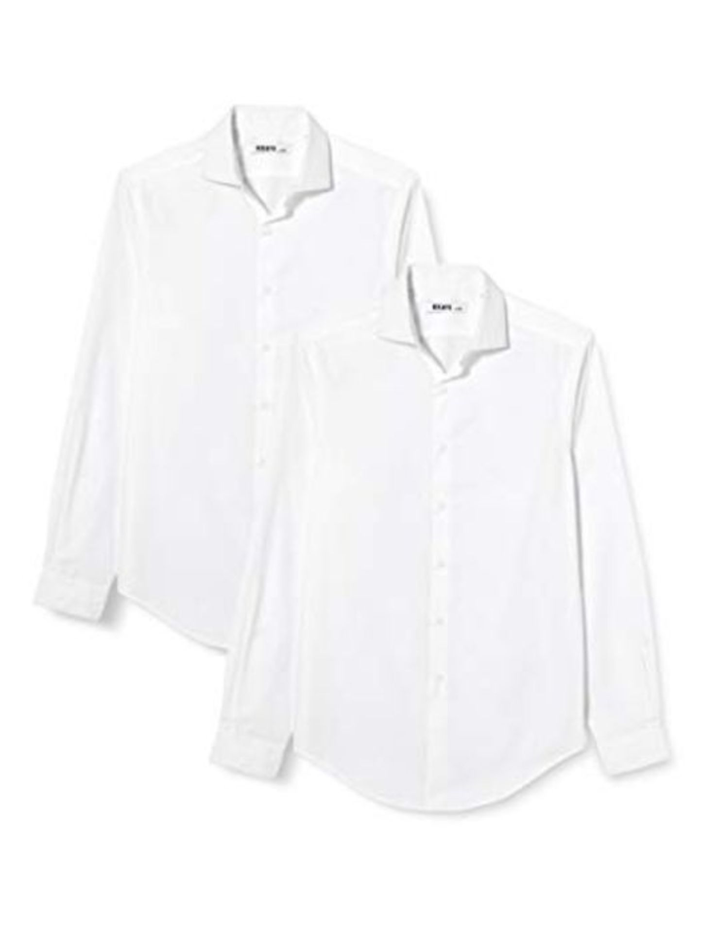 HIKARO HIK0024AM Formal/Business Shirts, White (White), 38, Pack of 2
