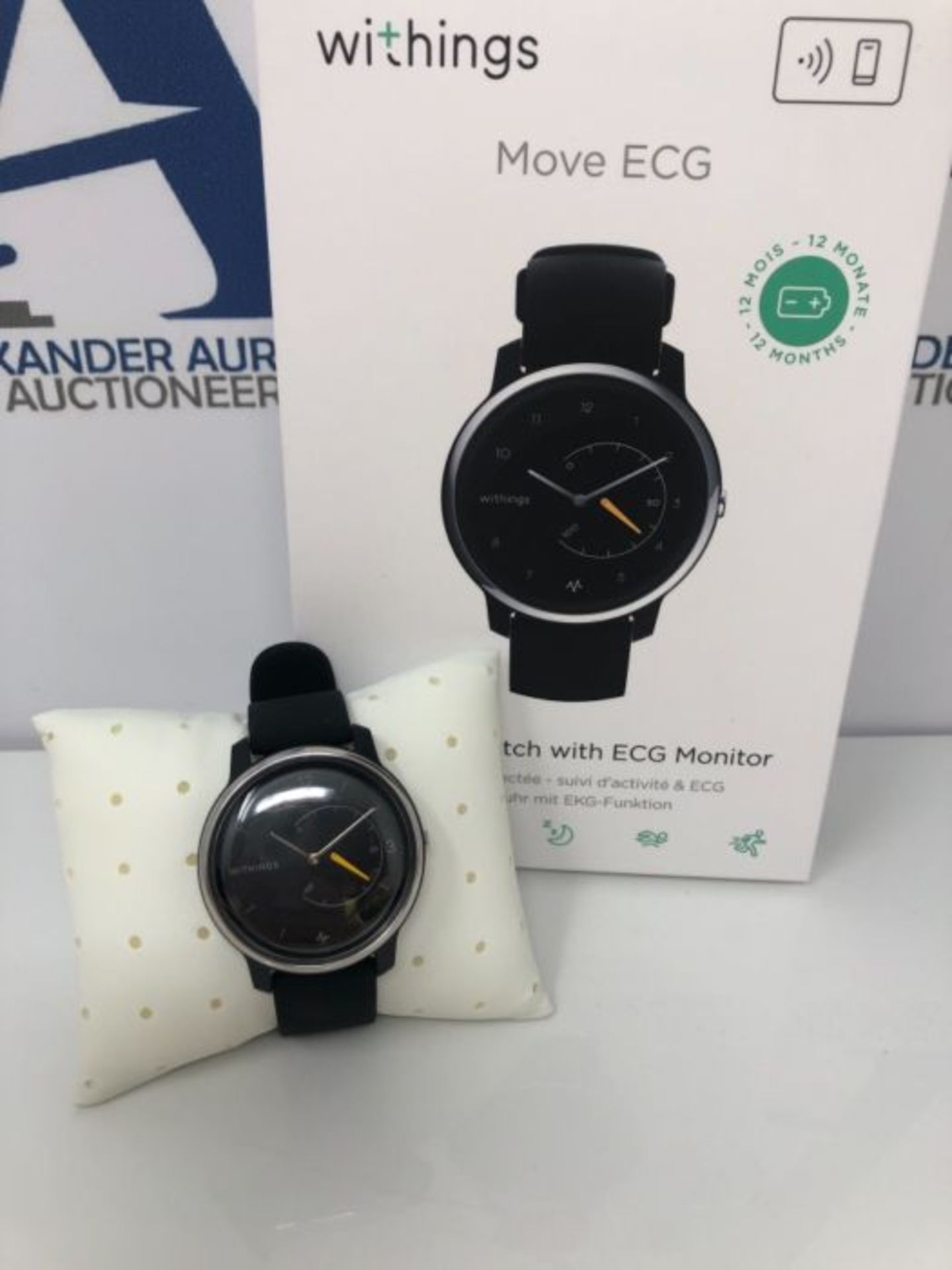 RRP £129.00 Withings Move ECG, Montre Hybride ConnectÃ©e avec Enregistrement dâ¬ "!ECG, Track - Image 2 of 3