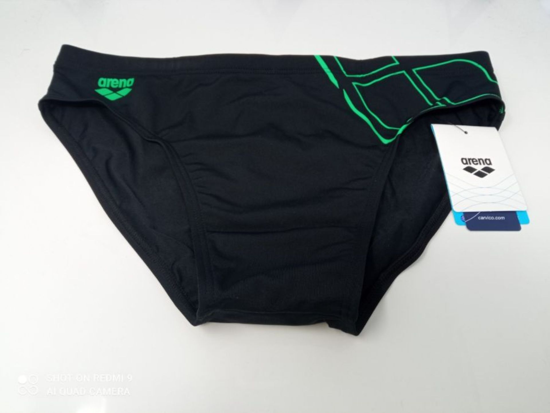 ARENA Herren Slip Badehose Essentials, Black-Golf Green, 6 - Image 2 of 3