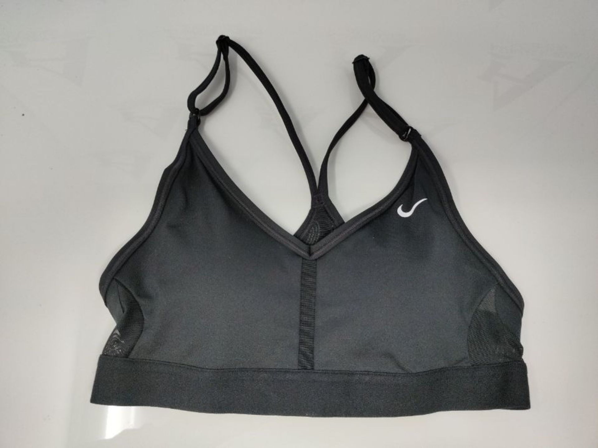 NIKE CZ4456 W NK DF INDY V-NECK BRA Sports bra women's black/black/black/white XS - Image 2 of 2