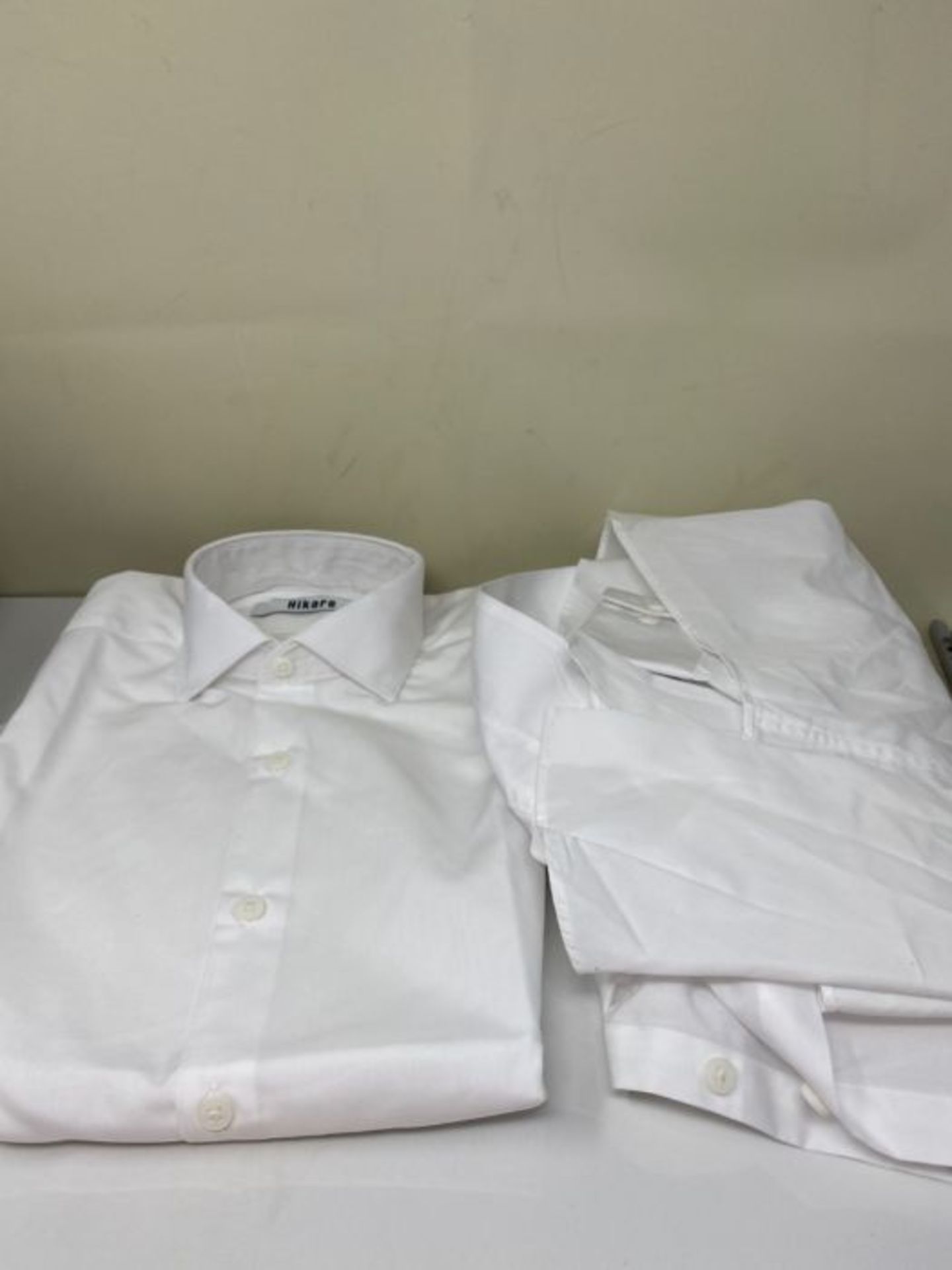 HIKARO HIK0024AM Formal/Business Shirts, White (White), 38, Pack of 2 - Image 2 of 2