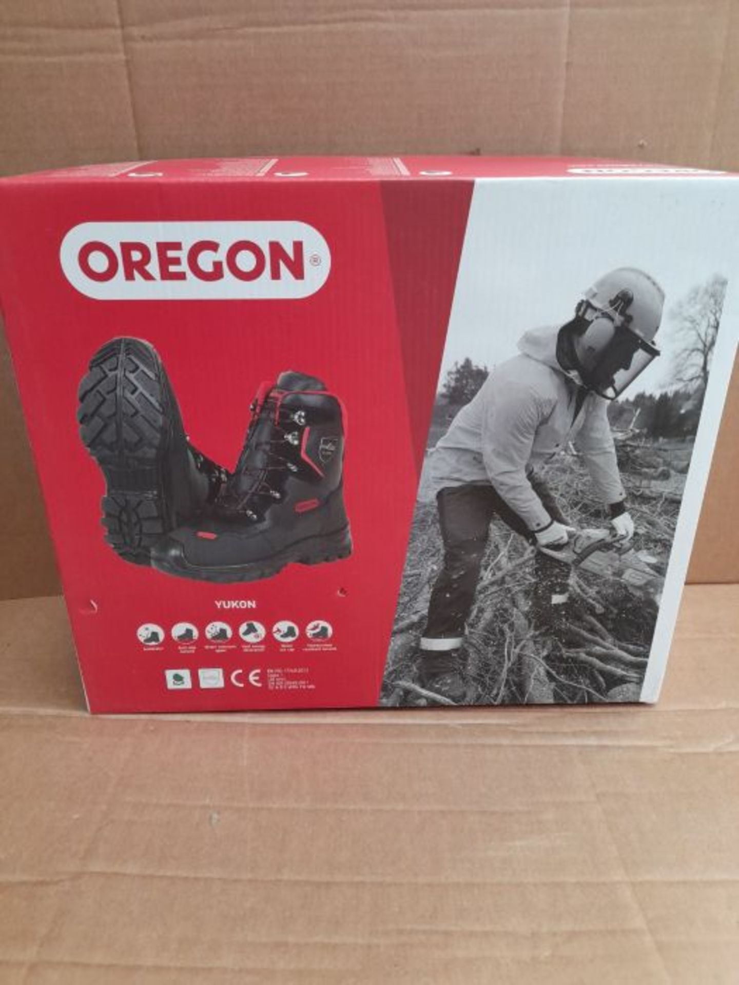 RRP £78.00 Oregon Yukon Leather Chainsaw Protective Work Boots Class 1, UK Size 8 (42 EU) (295449 - Image 2 of 3