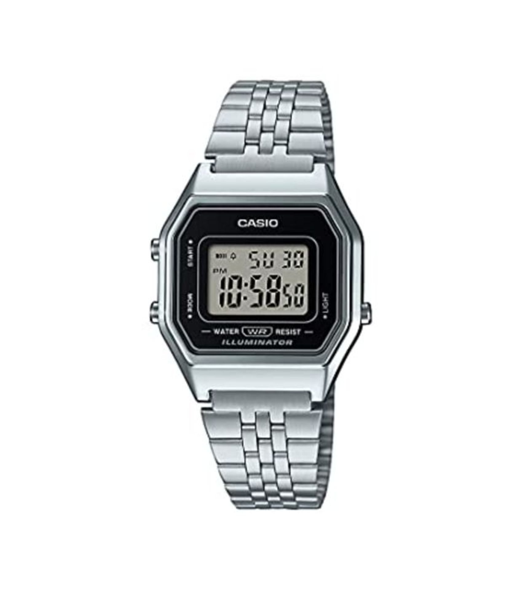 [CRACKED] Casio Collection Women's Watch LA680WEA-1EF - Black/grey