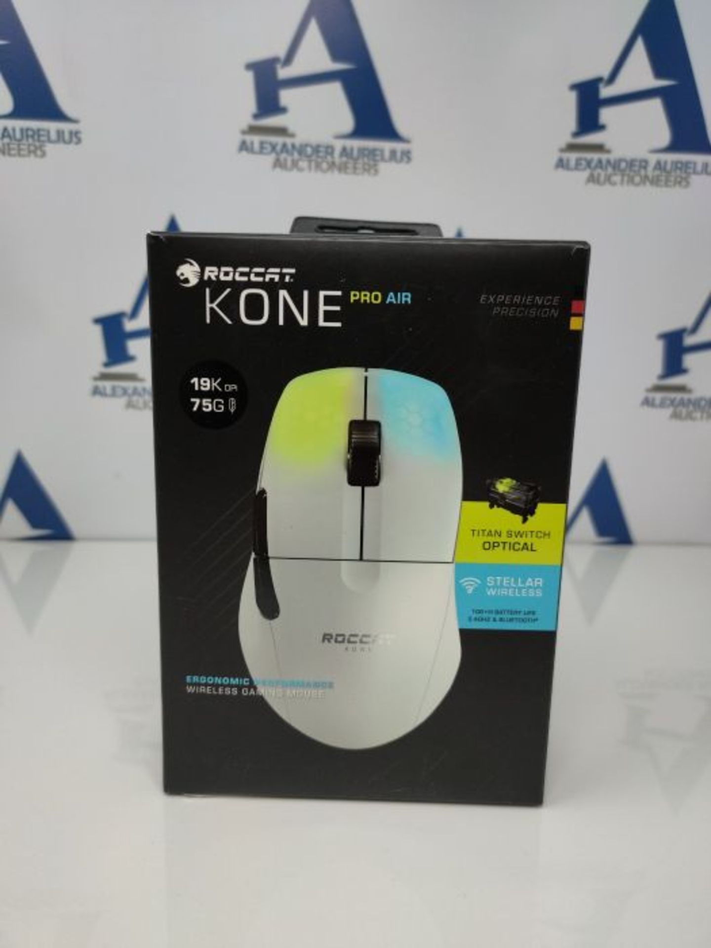 RRP £106.00 ROCCAT Kone Pro Air Ergonomic High Performance Wireless Gaming Mouse, White - Image 2 of 3