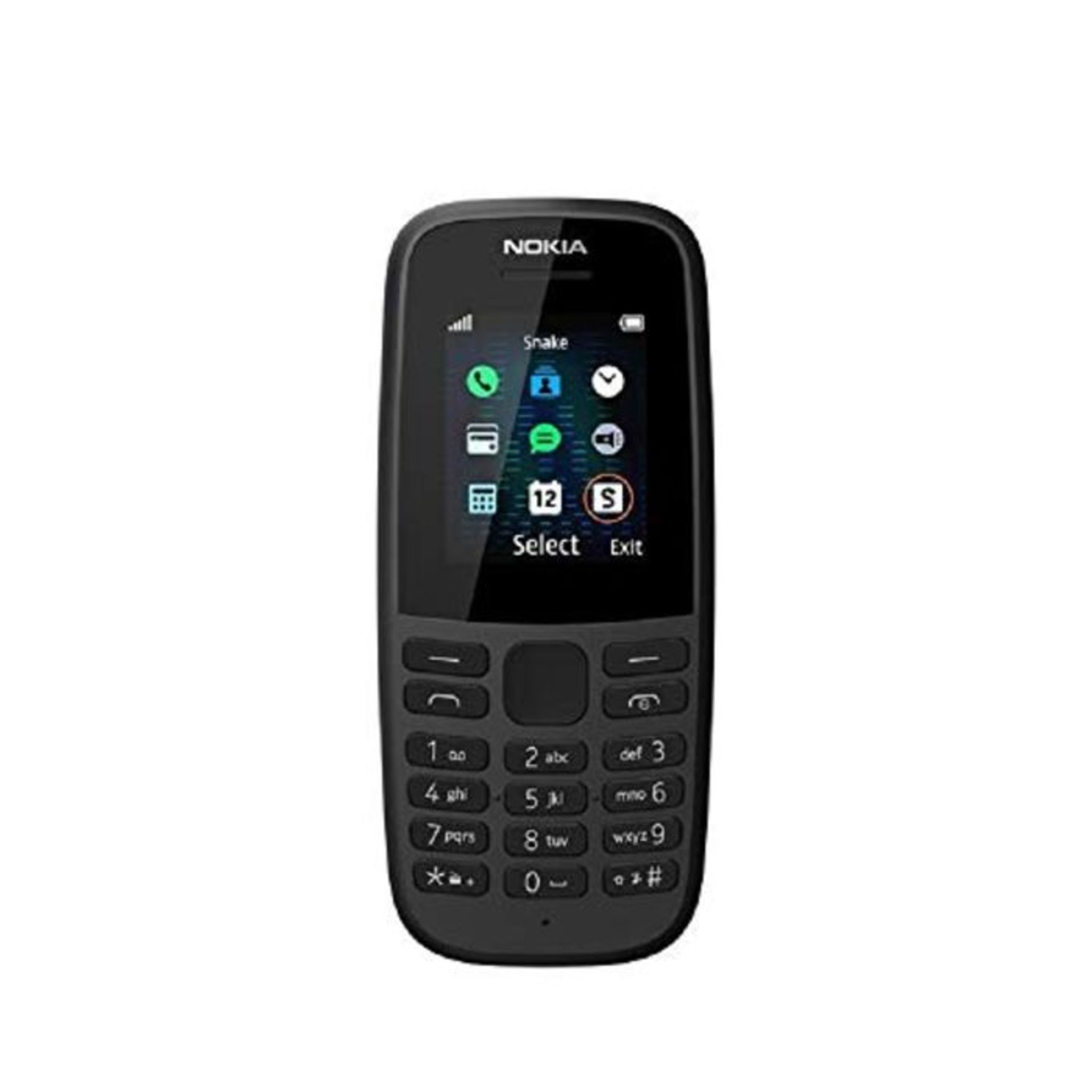 Nokia 105 (2019 edition) 1.77 Inch UK SIM Free Feature Phone (Single SIM)  Black