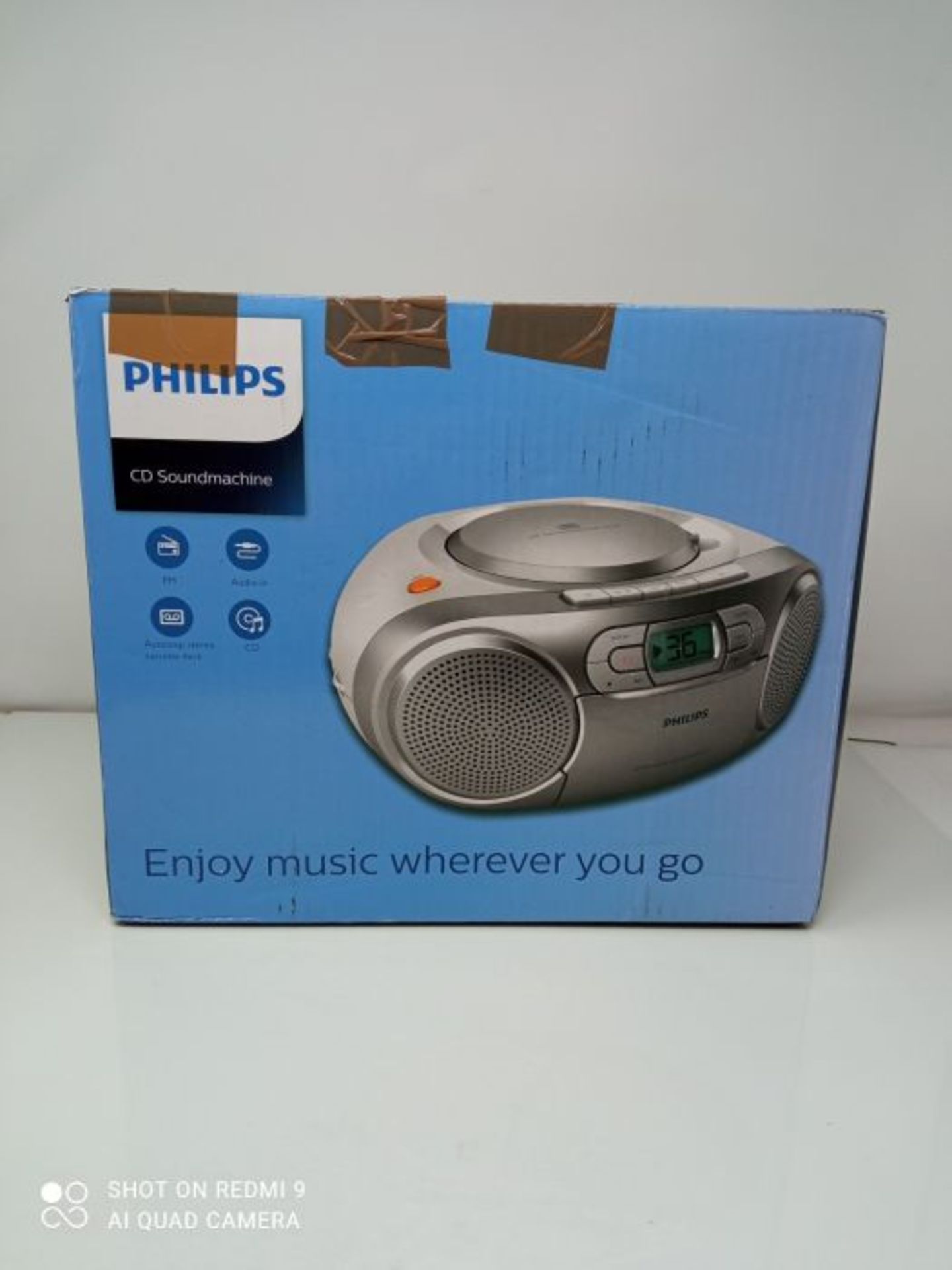 Philips AZ127/12 CD-Soundmaschine mit Dynamic Bass Boost (Autostop-Kassettendeck, UKW- - Image 2 of 3