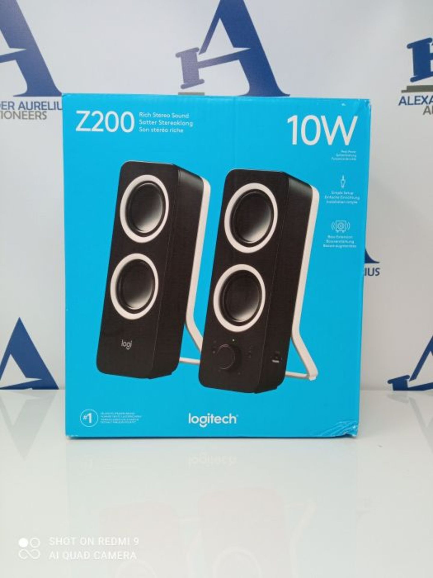 Logitech Z200 2.0 Lautsprecher mit Subwoofer, Surround Sound, 10 Watt Spitzenleistung,