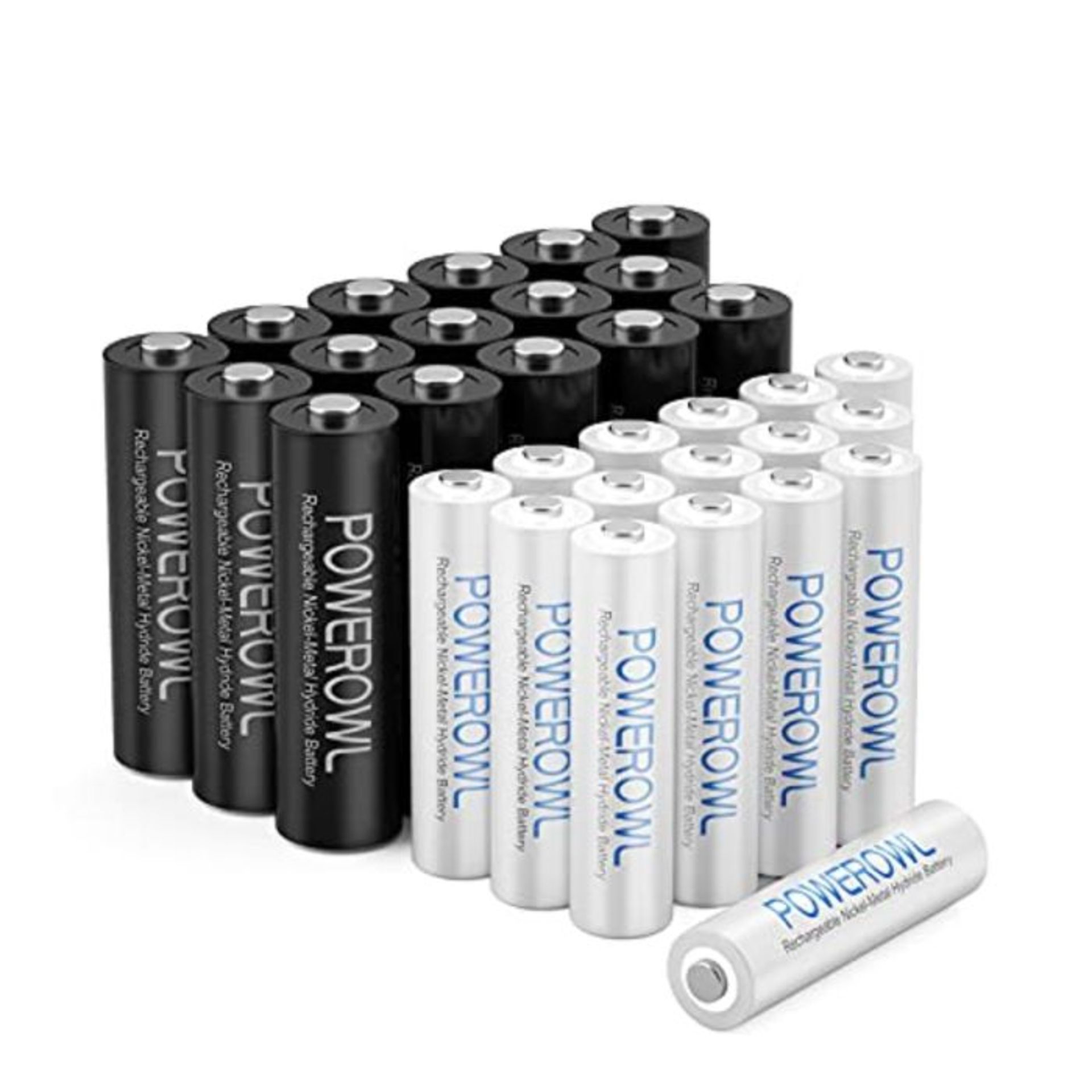 AA AAA Rechargeable Batteries POWEROWL, Pre-Charged High Capacity 2800mAh & 1000mAh 1.
