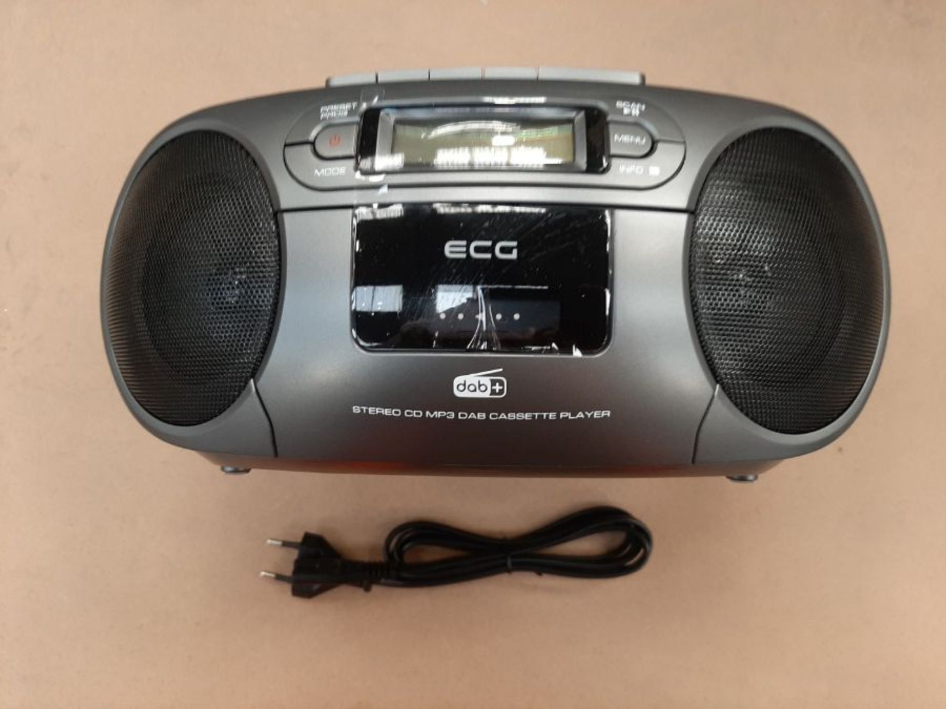 RRP £64.00 ECG CDR 999 DAB DAB+ / FM-Radio mit CD/Kassetten-Player, Silver - Image 2 of 2