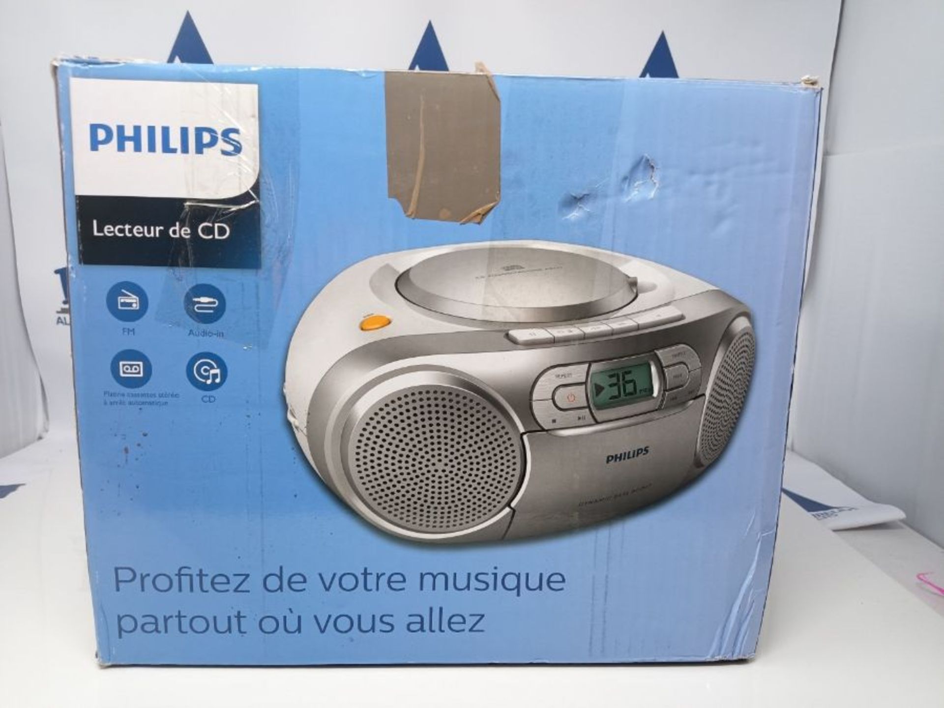 Philips AZ127/12 Portable Stereo (CD Player,) - Image 2 of 2