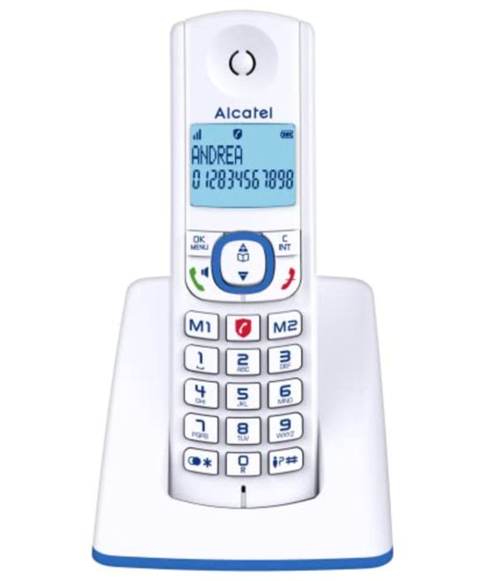 Alcatel F530 - Téléphone sans fil DECT design aux coloris contemporains, Mains libre