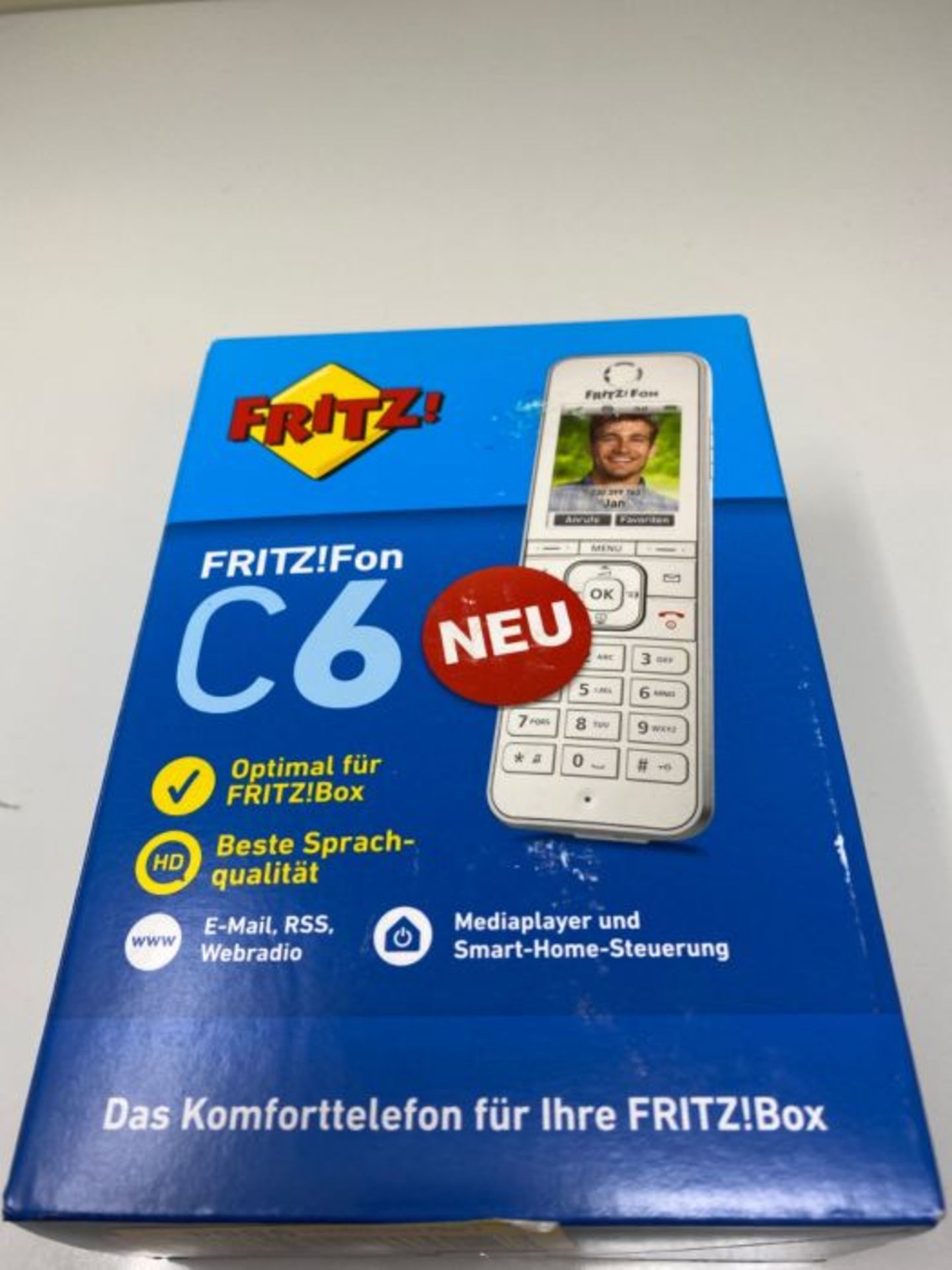 RRP £64.00 AVM Cordless Phone FRITZ!Fon C6 (20002848) WH - Image 2 of 3