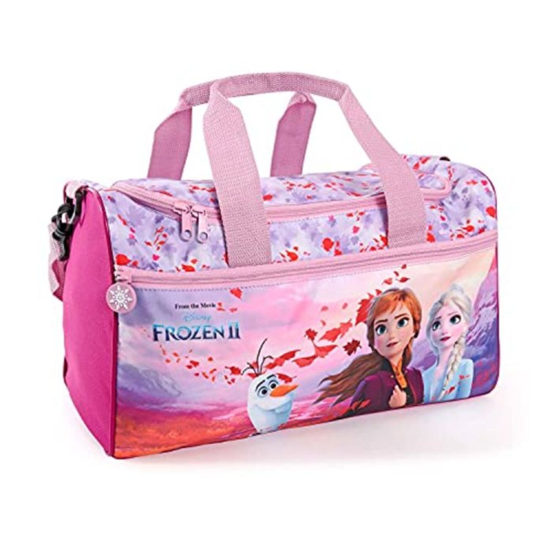 PERLETTI Disney Frozen 2 Duffle Bag for Little Girls - Sports Bag for Kids with Prince