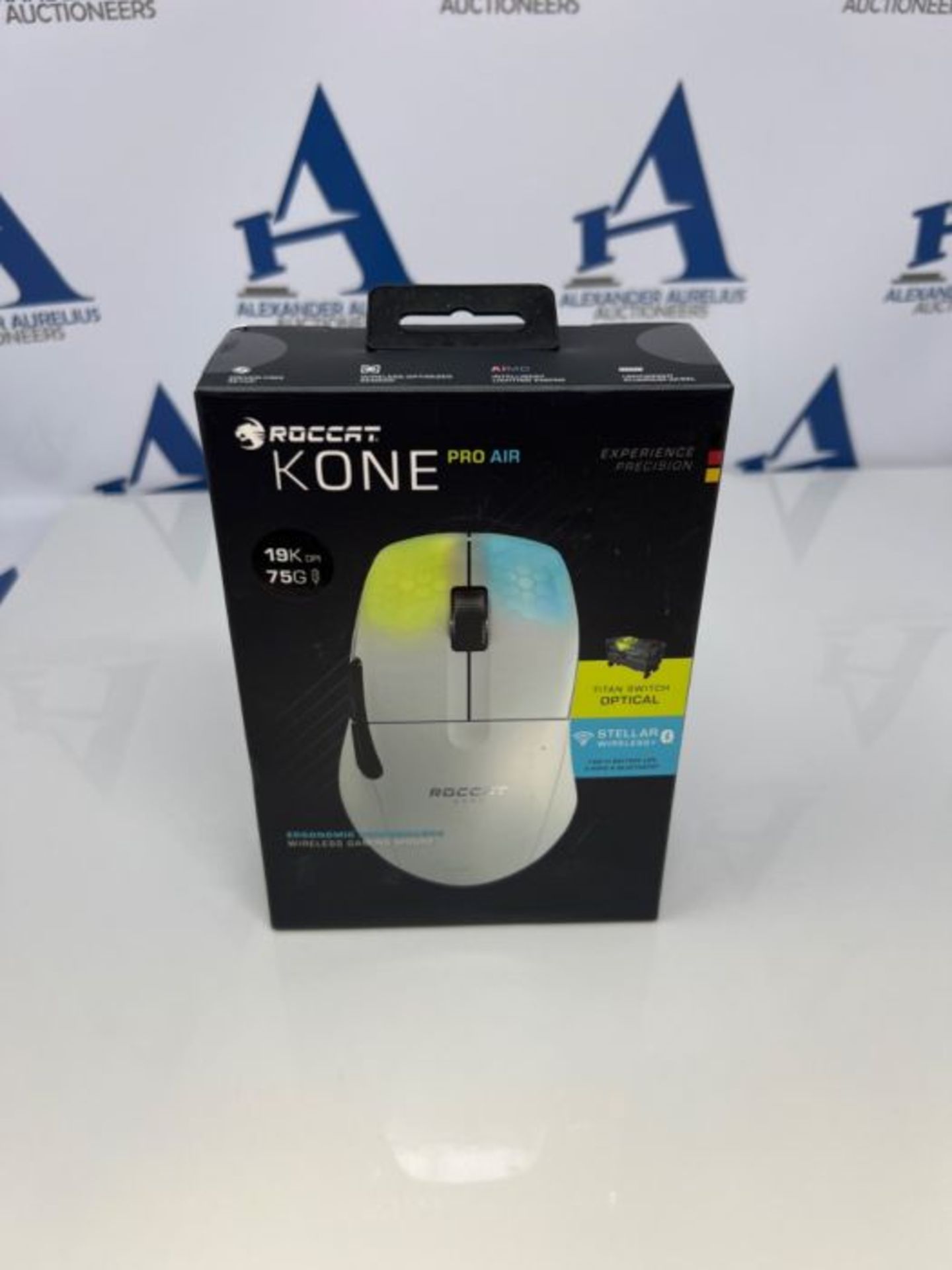 RRP £106.00 ROCCAT Kone Pro Air Ergonomic High Performance Wireless Gaming Mouse, White - Image 2 of 3