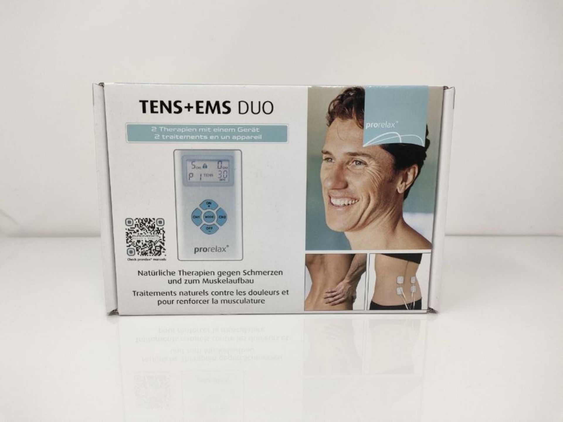 prorelax TENS/EMS Duo | Electrostimulation device | 2 therapies with one device | Natu - Image 2 of 3
