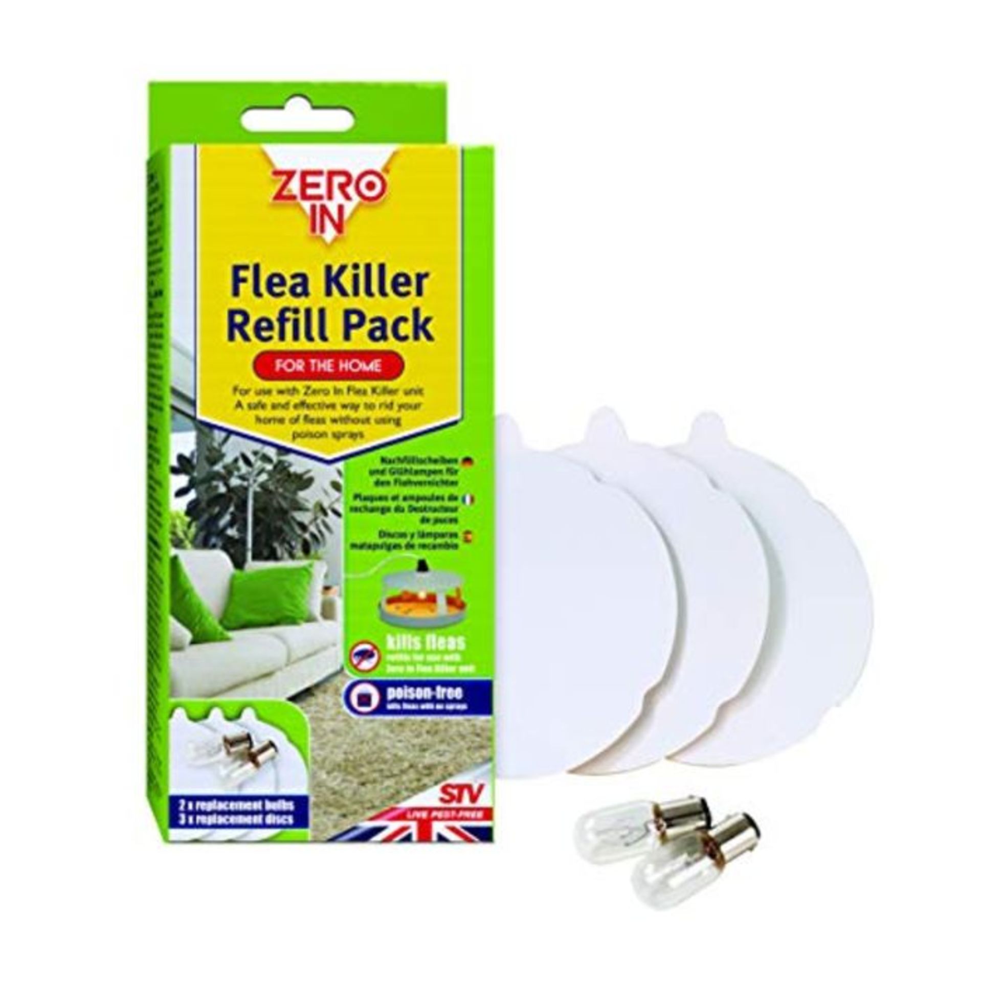 Zero In Flea Killer Refill Pack (3 Refill Discs and 2 Spare Lamps)