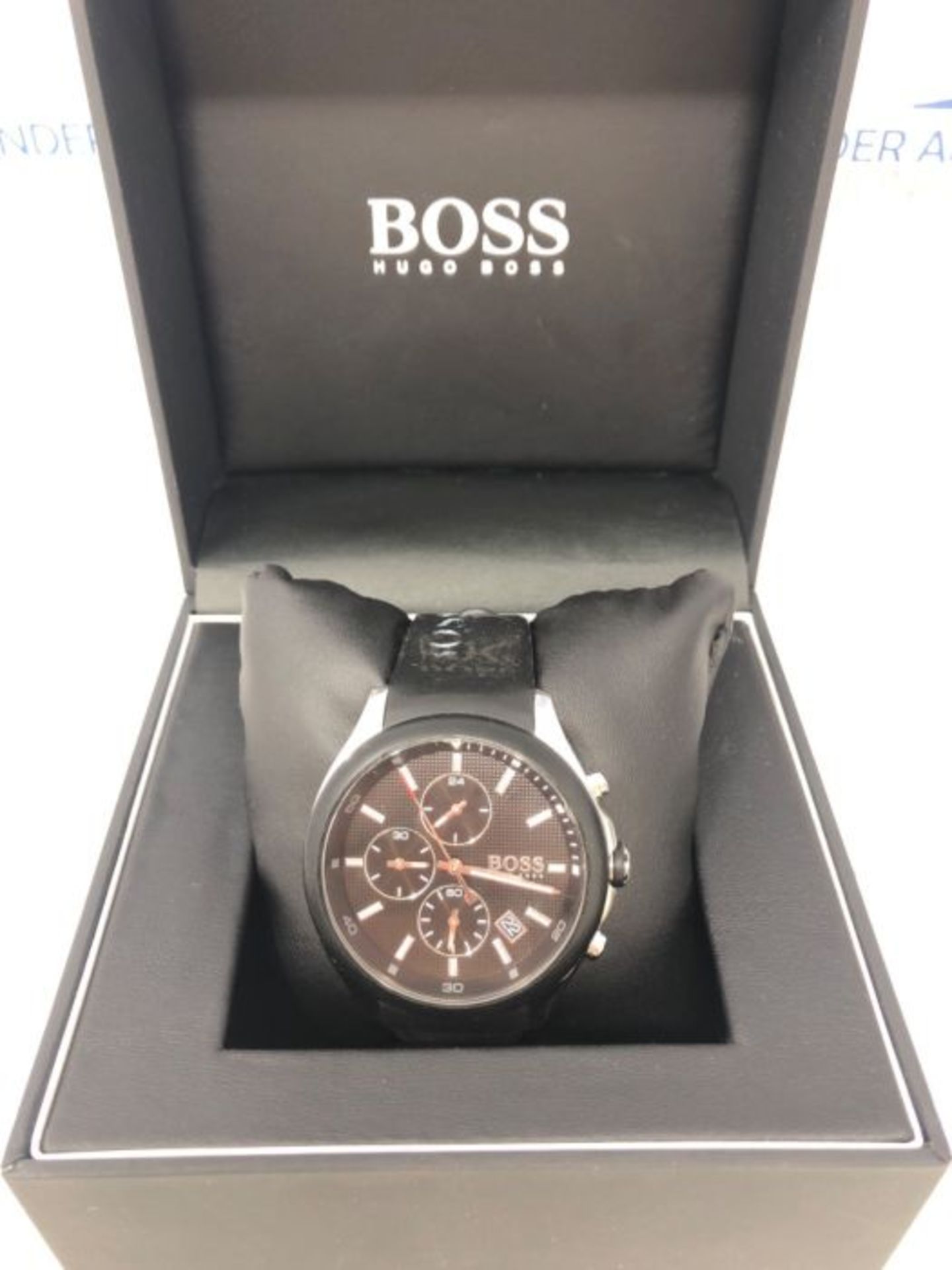 RRP £145.00 BOSS Herren Chronograph Quartz Uhr mit Silikon Armband 1513716 - Image 2 of 3