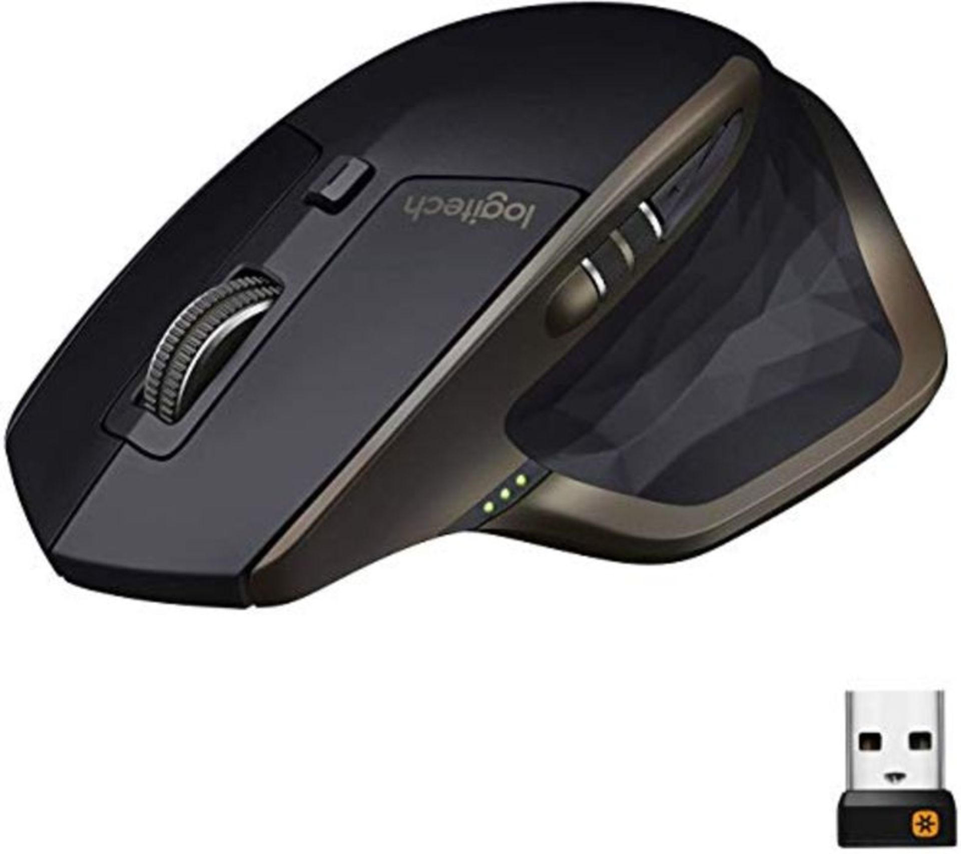 RRP £77.00 [INCOMPLETE] Logitech MX Master Mouse Wireless Amz, Bluetooth/2.4 GHz Con Mini Ricevit