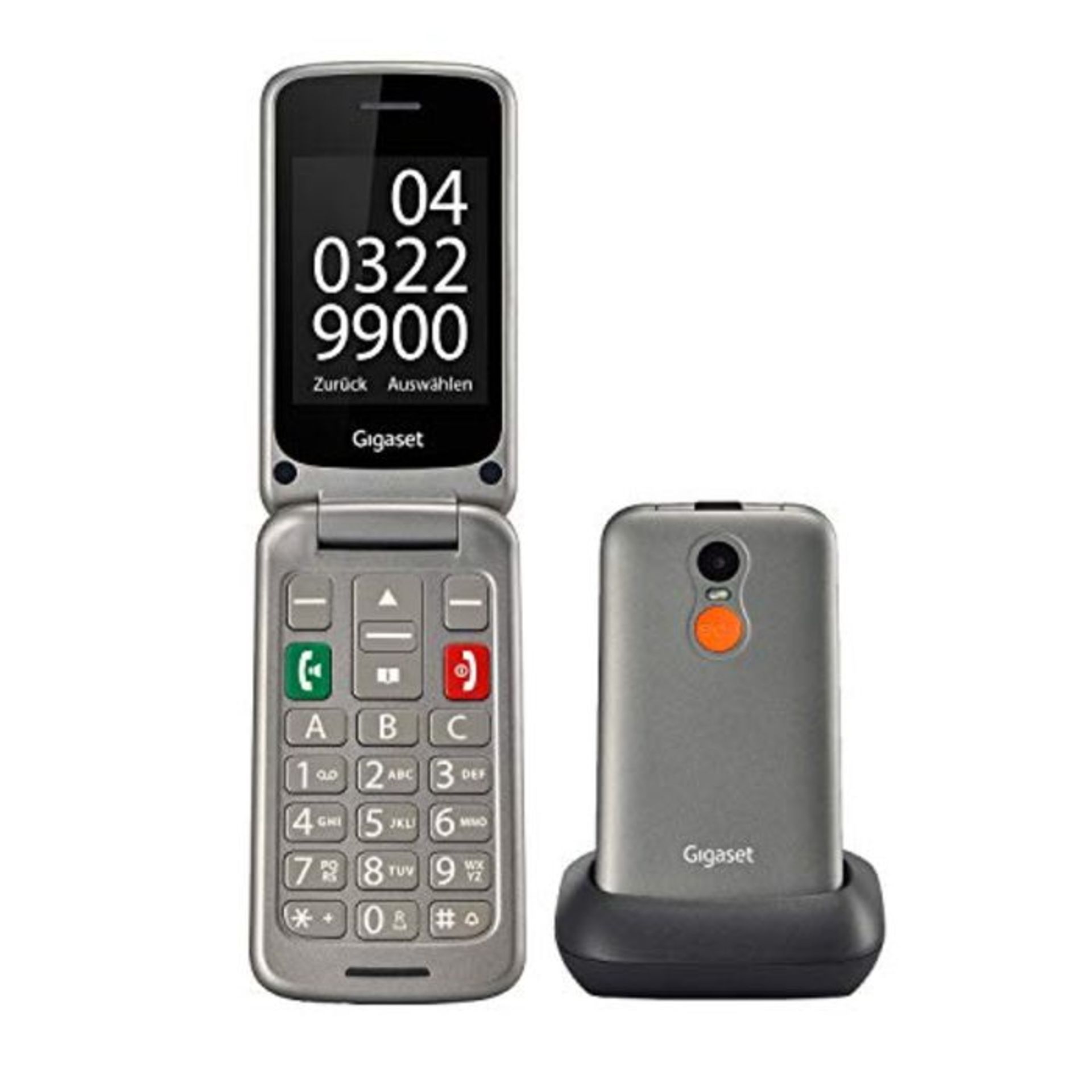 Gigaset GL590 GSM , Senioren GSM Handy mit SOS-Funktion , einfache Bedienung mit 2,8"