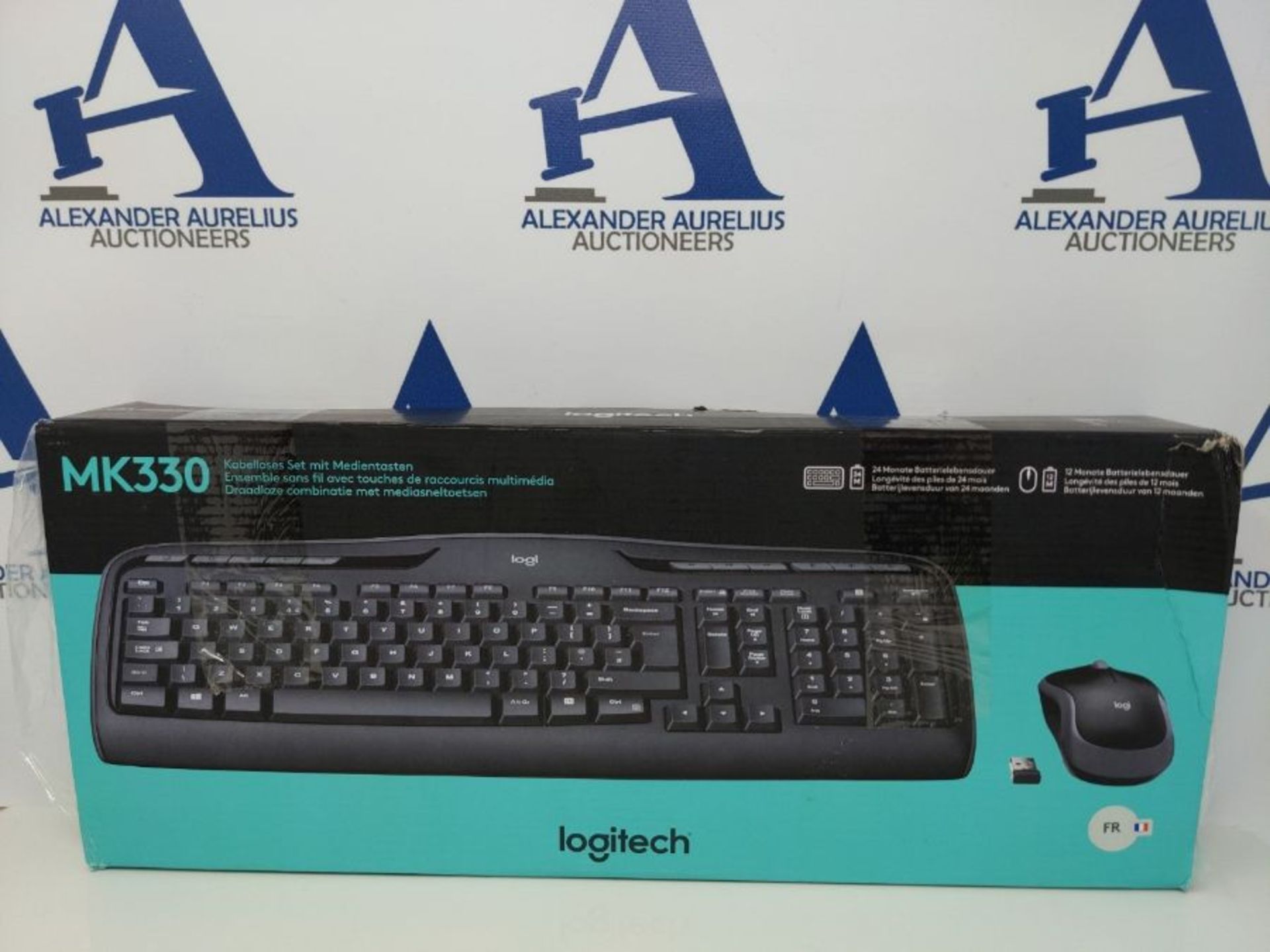 Logitech MK330 Wireless Keyboard and Mouse Combo, AZERTY French Layout - Black - Image 2 of 3