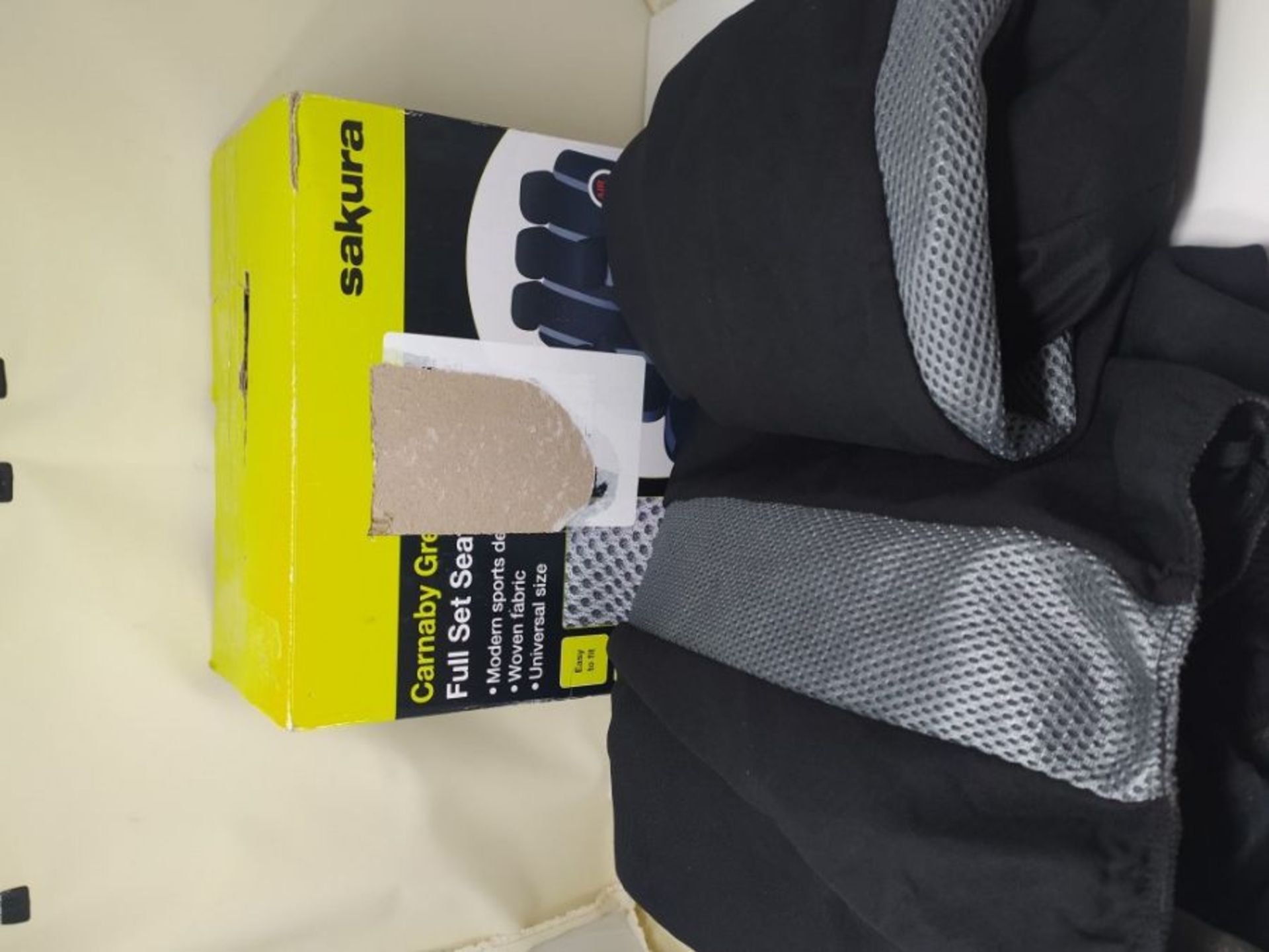 Sakura Car Seat and Headrest Covers Carnaby Grey SS5398 - Full Set Universal Size Elas - Image 2 of 2