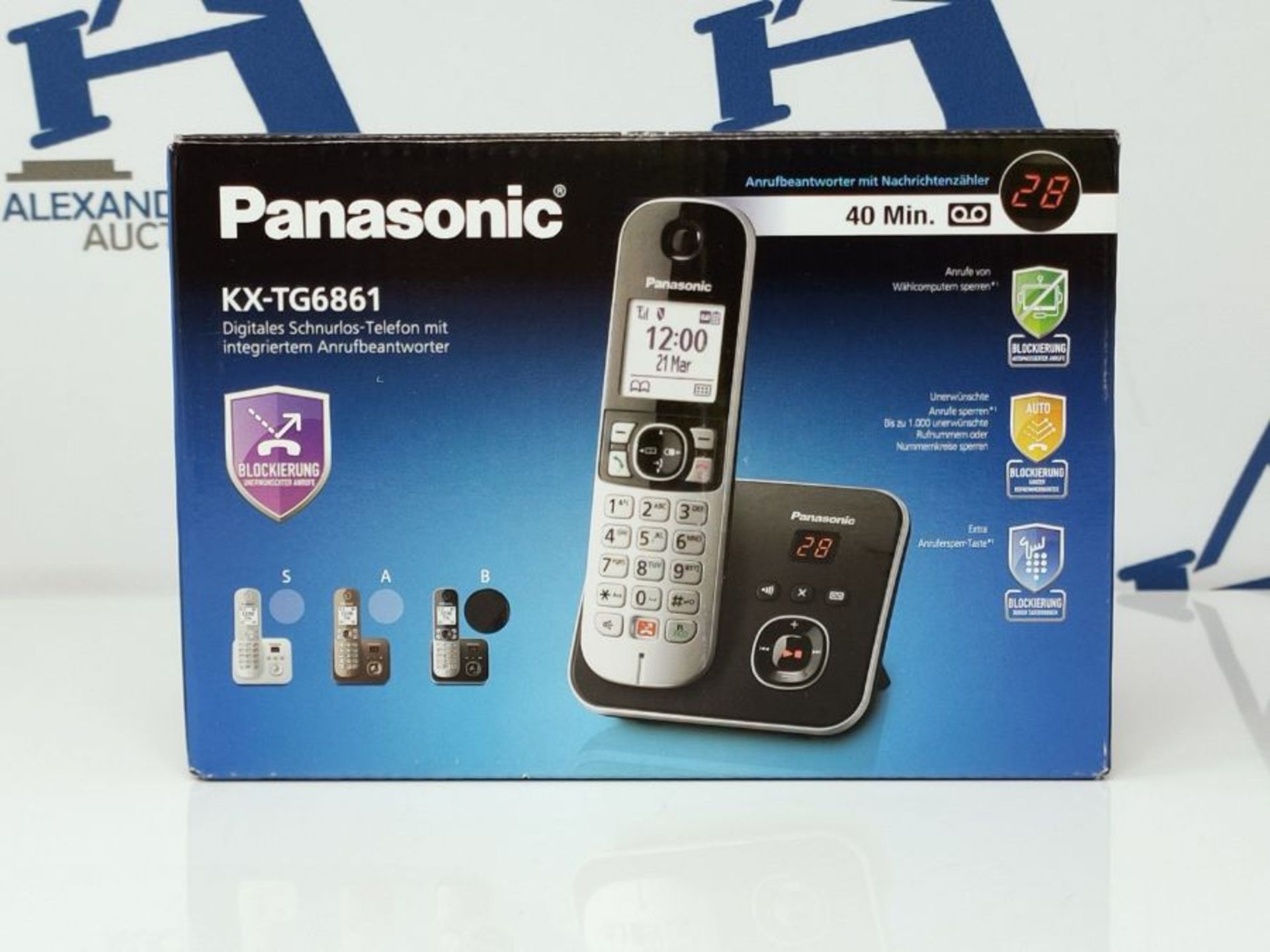 Panasonic KX-TG6861GB Schnurlostelefon mit Anrufbeantworter (Bis zu 1.000 Telefonnumme