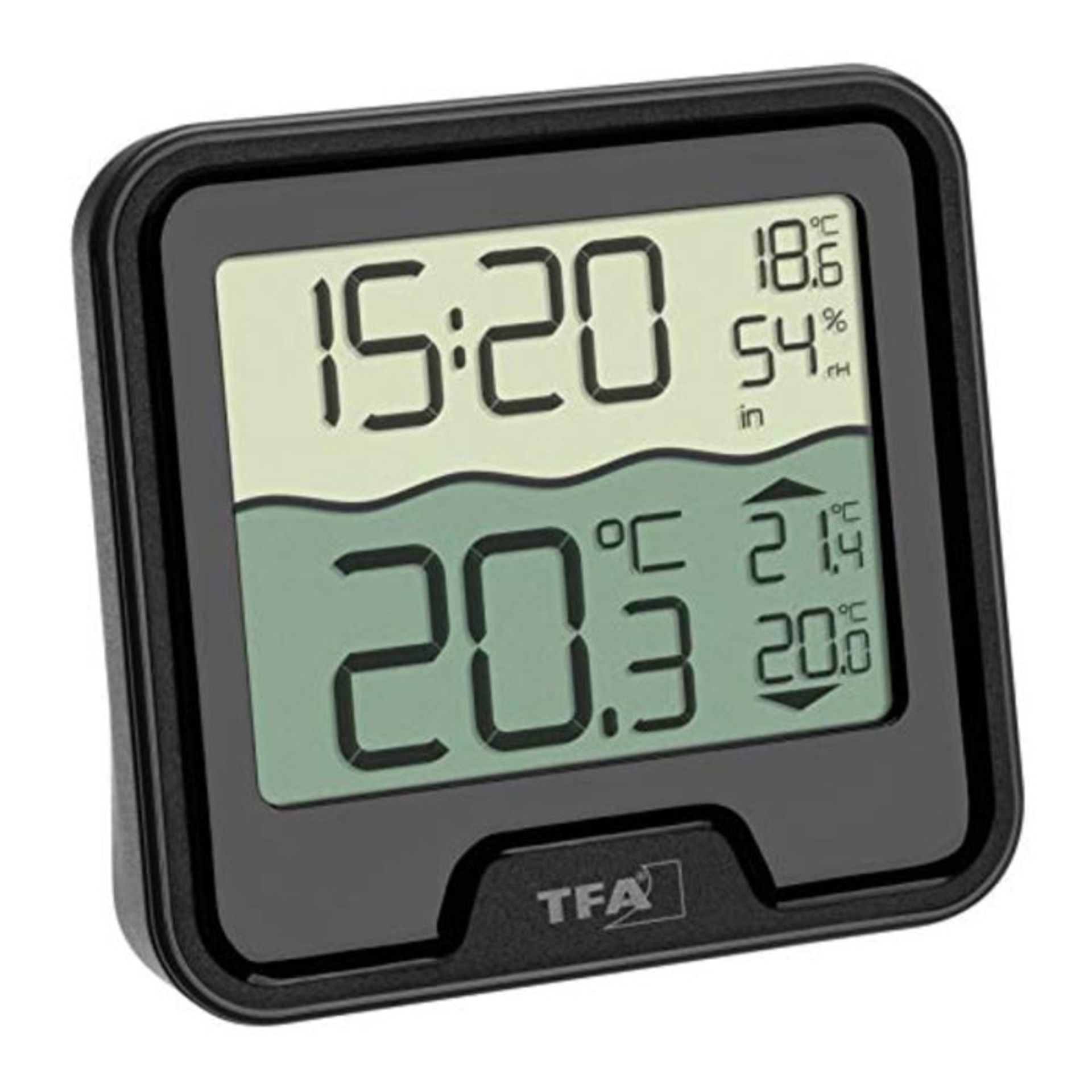 TFA Dostmann Marbella Wireless Pool Thermometer, Black, L110 x W110 x H210 mm