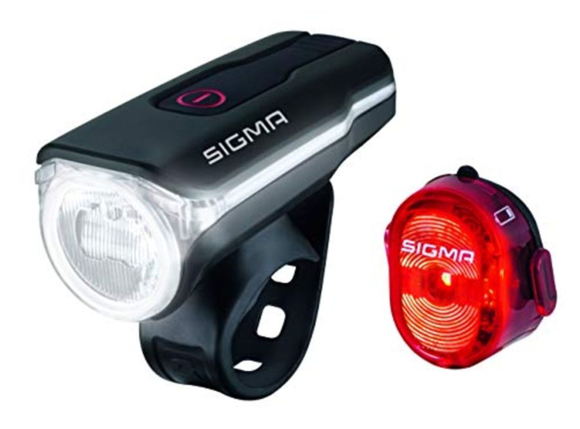 Sigma Sport LED Fahrradbeleuchtung-Set AURA 60 USB/NUGGET II, Frontlicht und RÃ¼ckli
