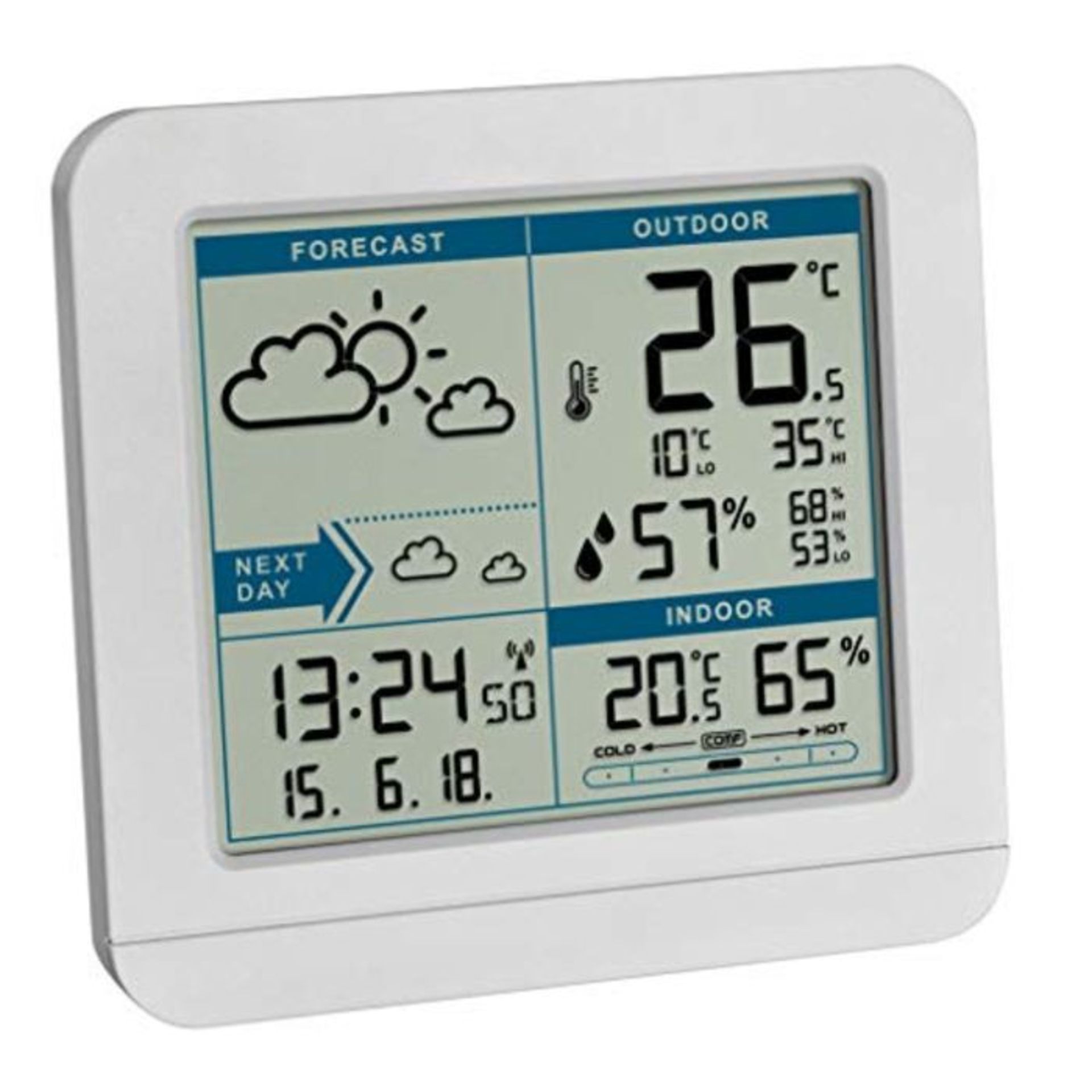 TFA Dostmann wireless station Sky, 35.1152.02, sensor for indoor and outdoor, incl wea