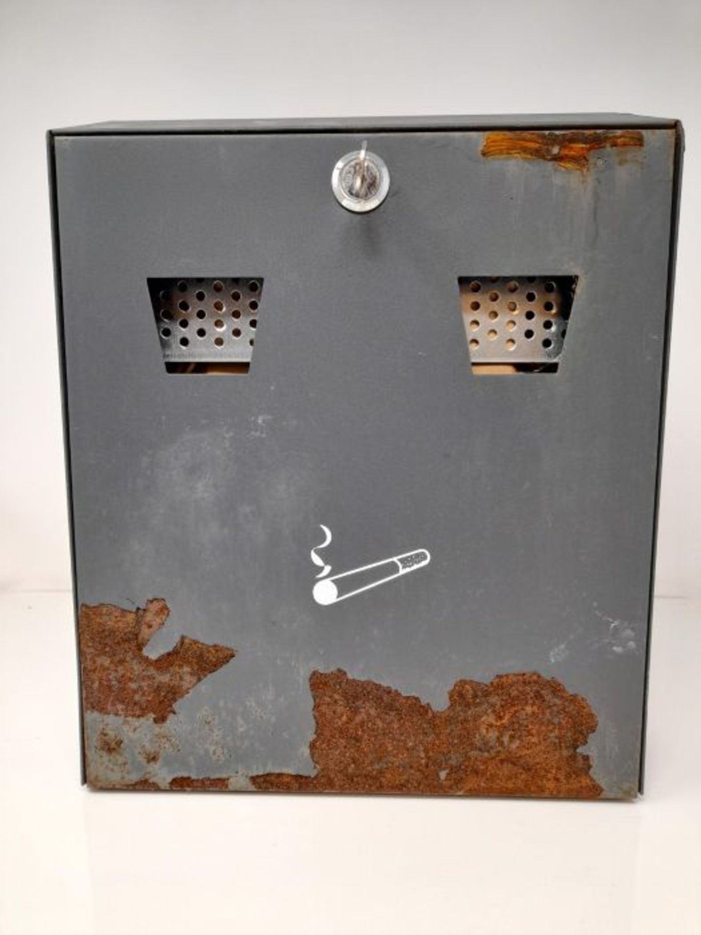 Sterling CIG2BK Wall Mounted Powder Coated Cigarette Bin, Black, 255 x 320 x 75 mm - Image 3 of 3