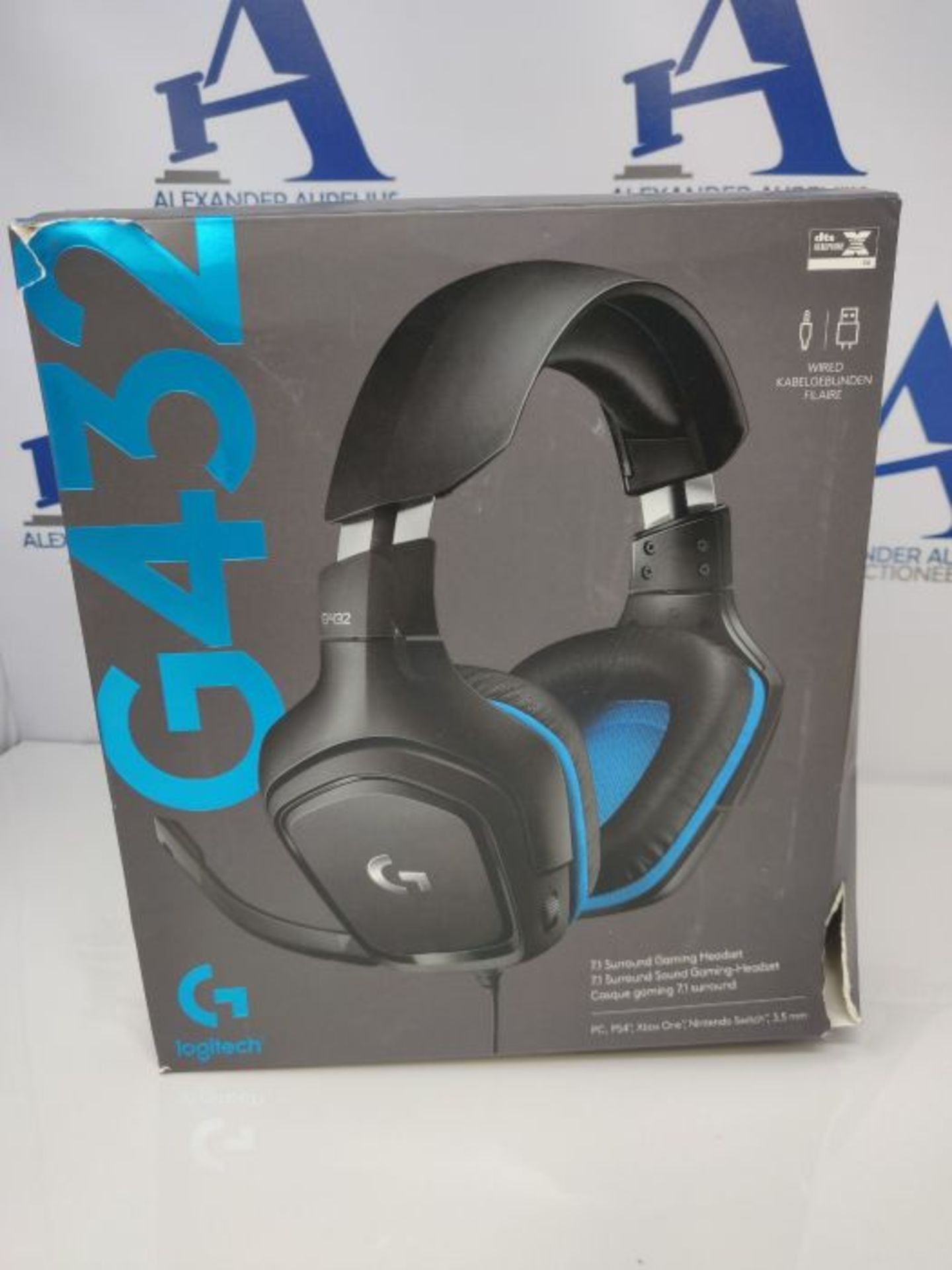 RRP £52.00 Logitech G432 Casque Gamer Filaire, Son 7.1 Surround, DTS Headphone:X 2.0, Transducteu - Image 2 of 3