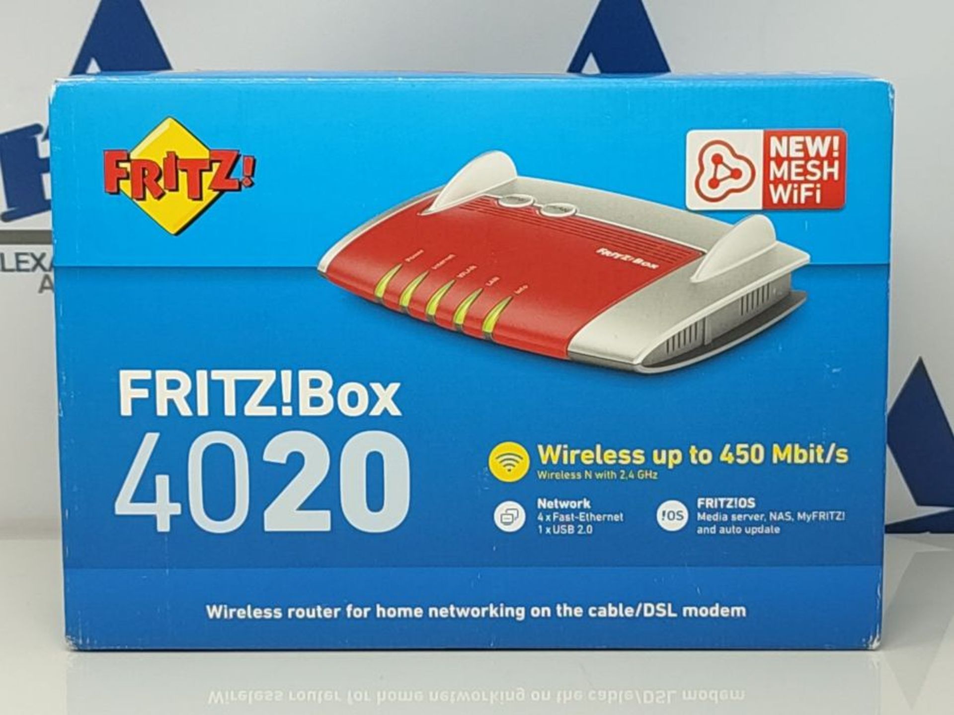 RRP £52.00 AVM Fritz! Box 4020 International Router Wireless N 450, 1 USB per Modem 3G-4G, 4 Port - Image 2 of 3