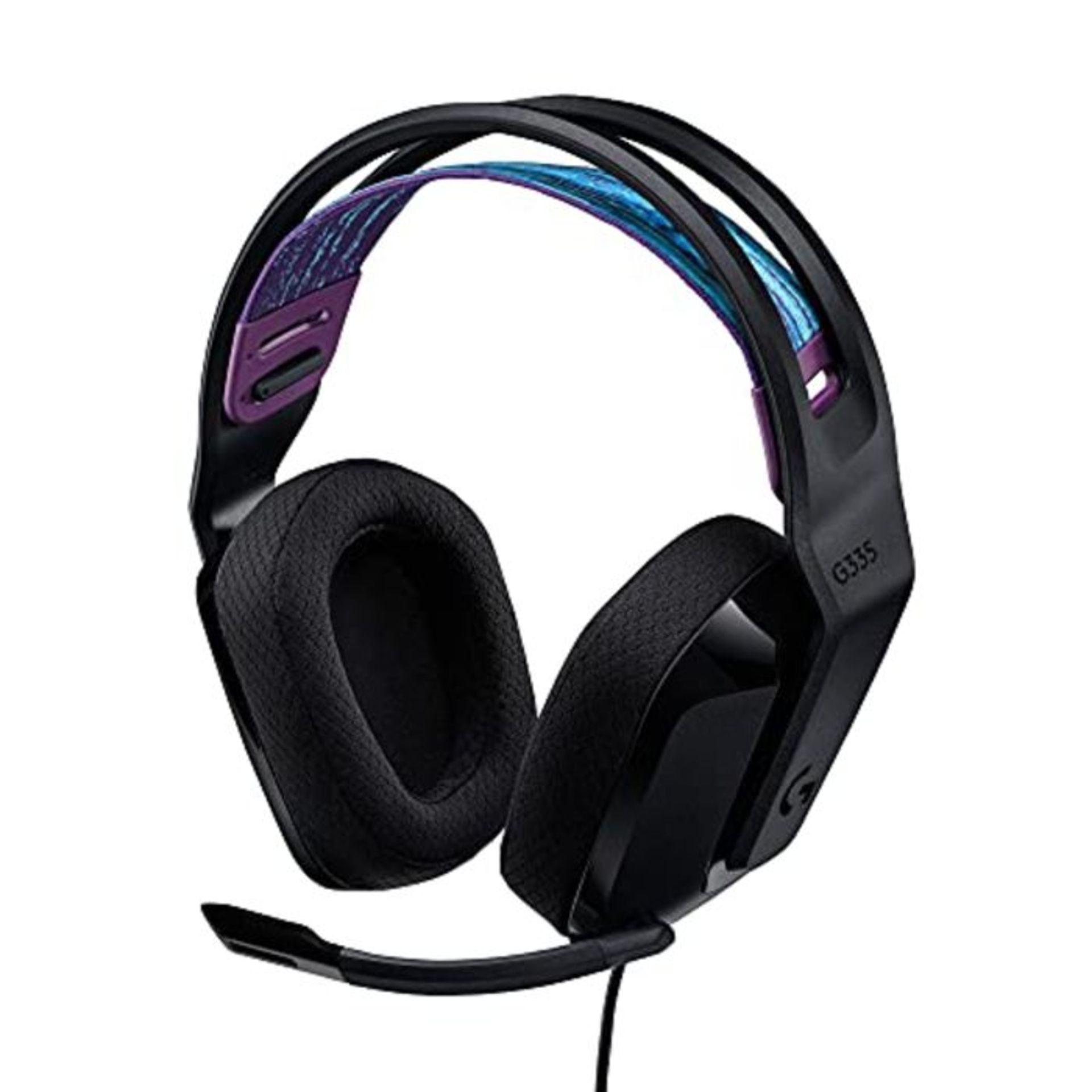 Logitech G335 Wired Gaming Headset, with Microphone, 3.5mm Audio Jack, Comfortable Mem