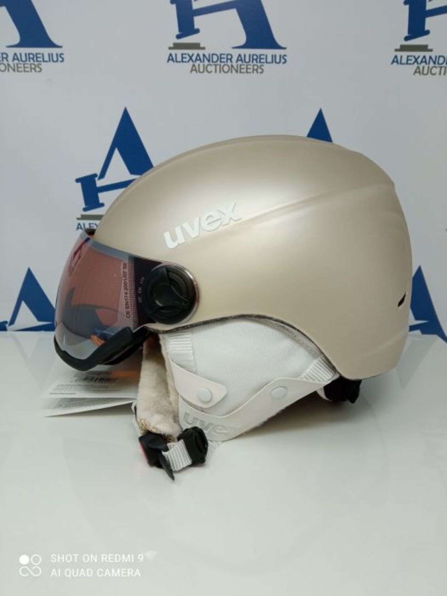RRP £113.00 uvex Unisex - Erwachsene, hlmt 400 visor style Skihelm, prosecco met mat, 53-58 cm - Image 3 of 3