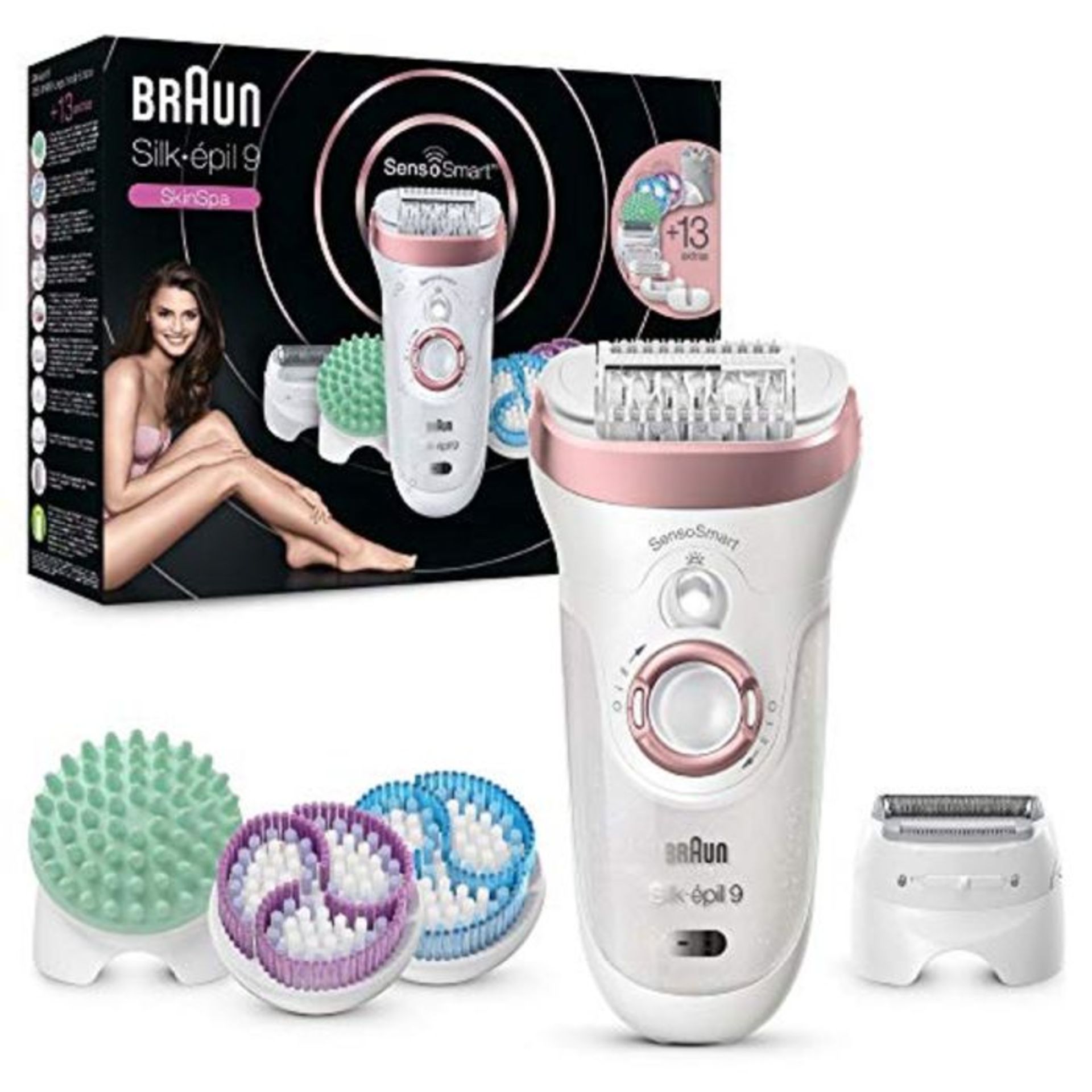 RRP £133.00 [no charger] Braun Silk-épil 9 SkinSpa Epilator 9/990, Rose Gold