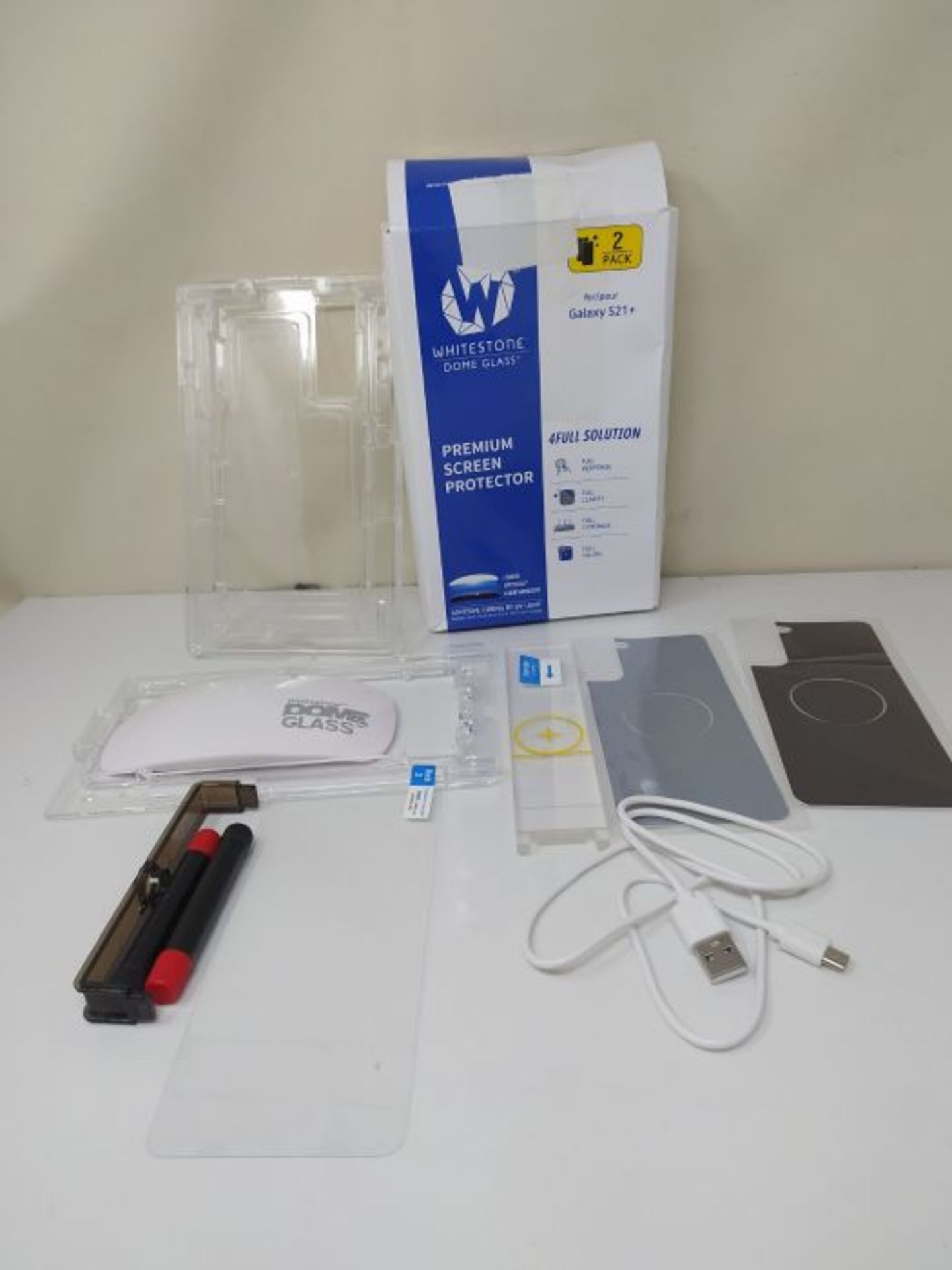 [Dome Glass] Galaxy S21 Plus Screen Protector, Full HD Clear 3D Curved Edge Tempered G - Image 2 of 2