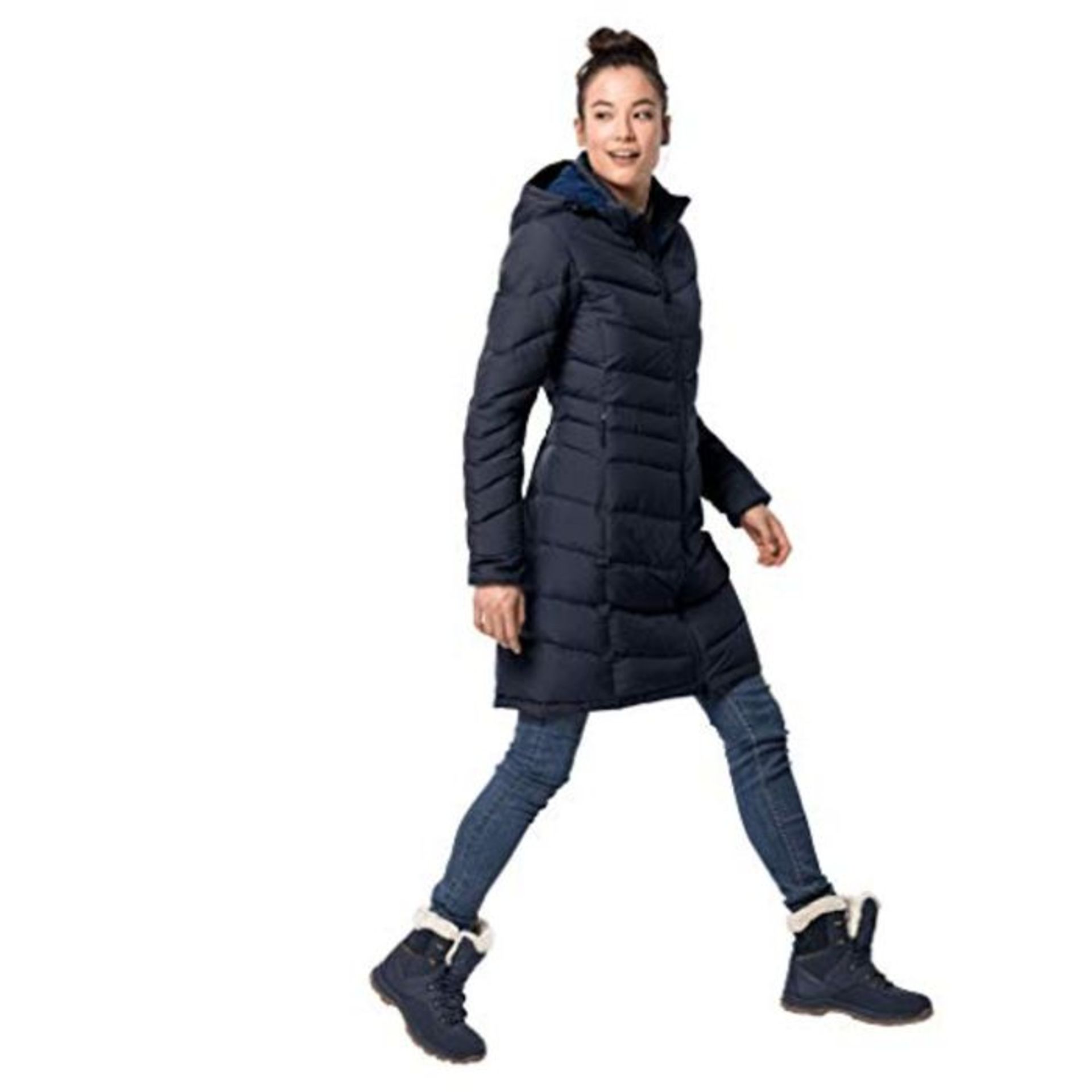 RRP £210.00 Jack Wolfskin Women's Selenium Down Jacket, Midnight Blue, Medium