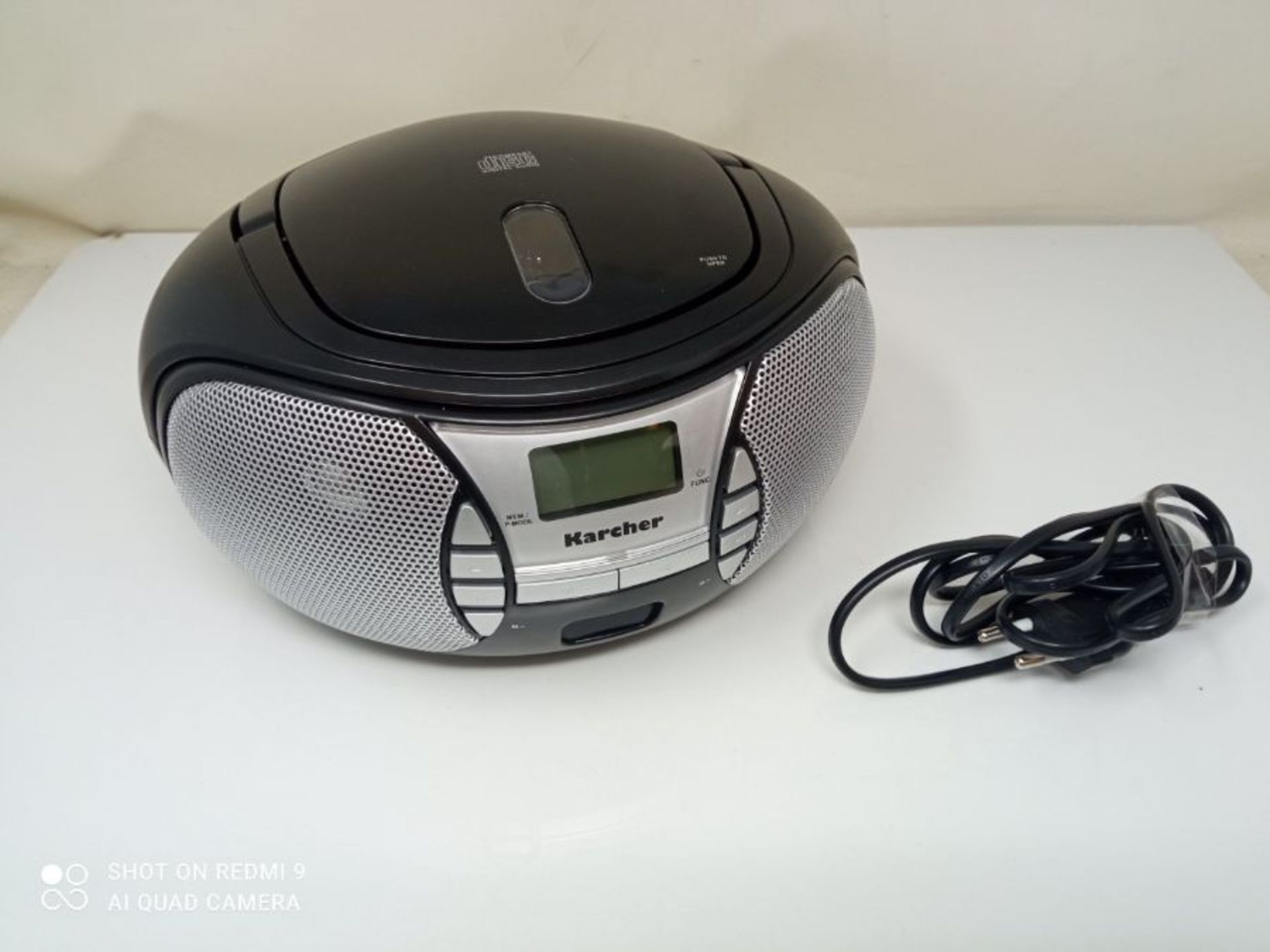 KARCHER RR 5025-B tragbares CD-Radio I CD-Player mit Netz-und Batteriebetrieb I UKW-Ra - Image 2 of 2