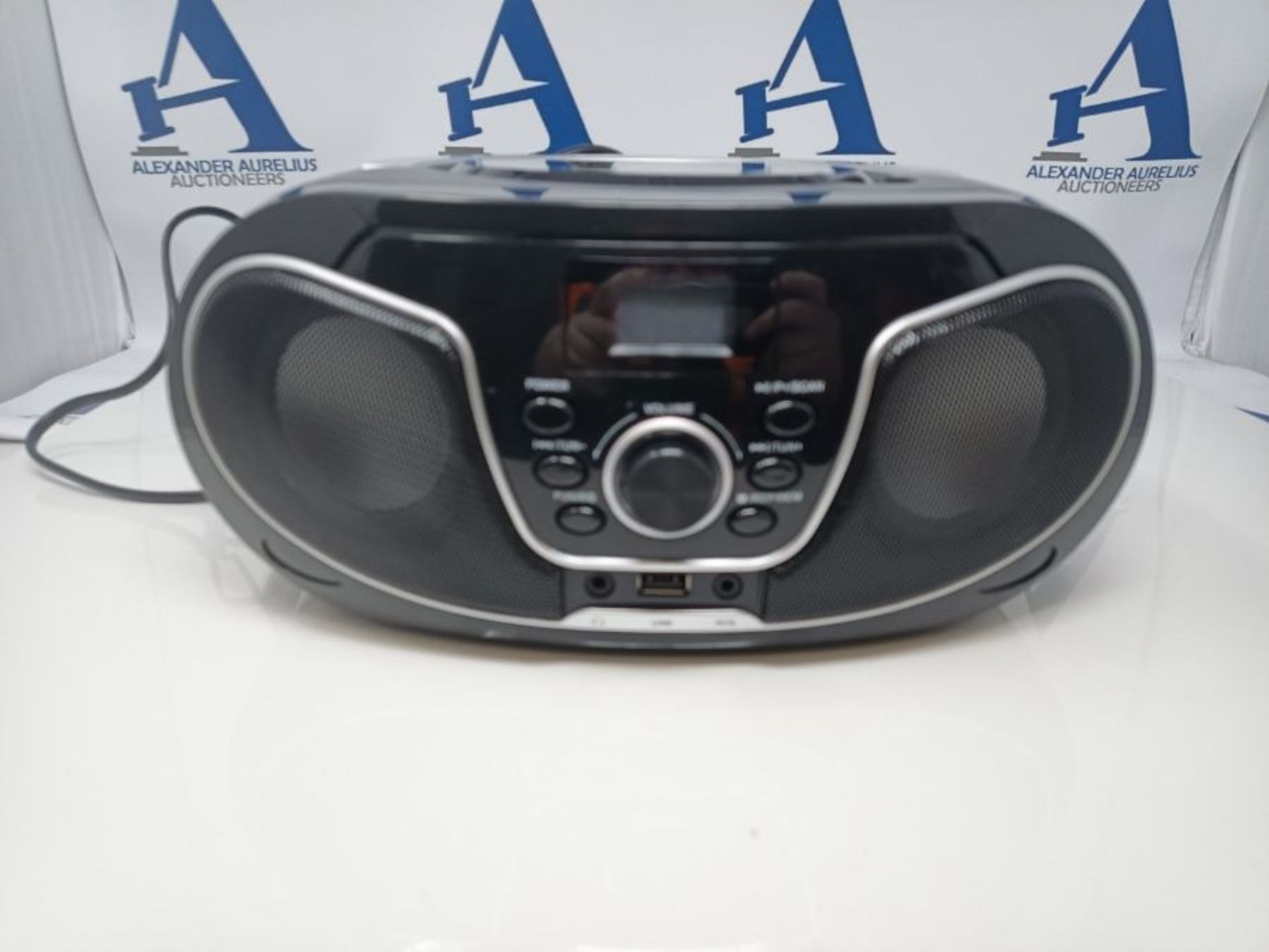 Silva-Schneider 1901850 MPC 19.4 UKW Radio mit CD-Player, AUX, USB, Schwarz/Silber - Image 2 of 2