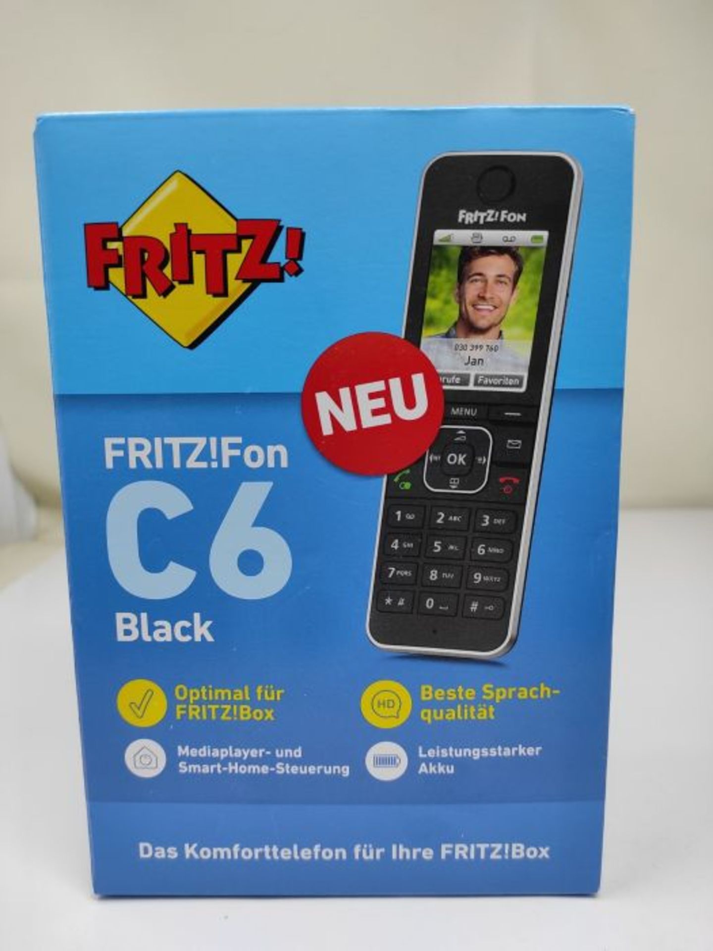 RRP £59.00 AVM FRITZ!Fon C6 Black DECT-Komforttelefon (hochwertiges Farbdisplay, HD-Telefonie, In - Image 2 of 3