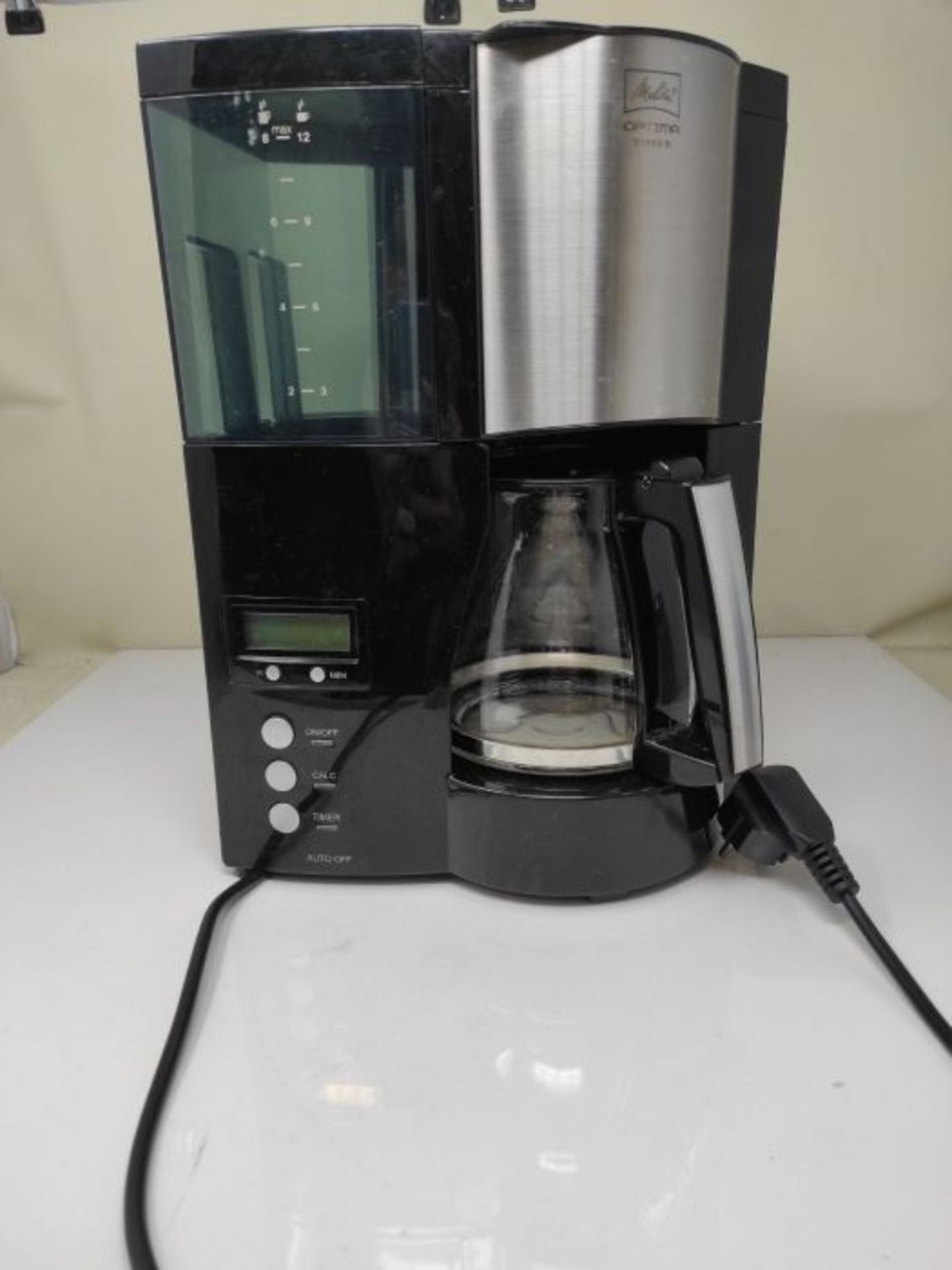 RRP £53.00 Melitta Filter Coffee Maker with Glass Pourer, Hot Hold and Timer Function, Optima Tim - Image 3 of 3